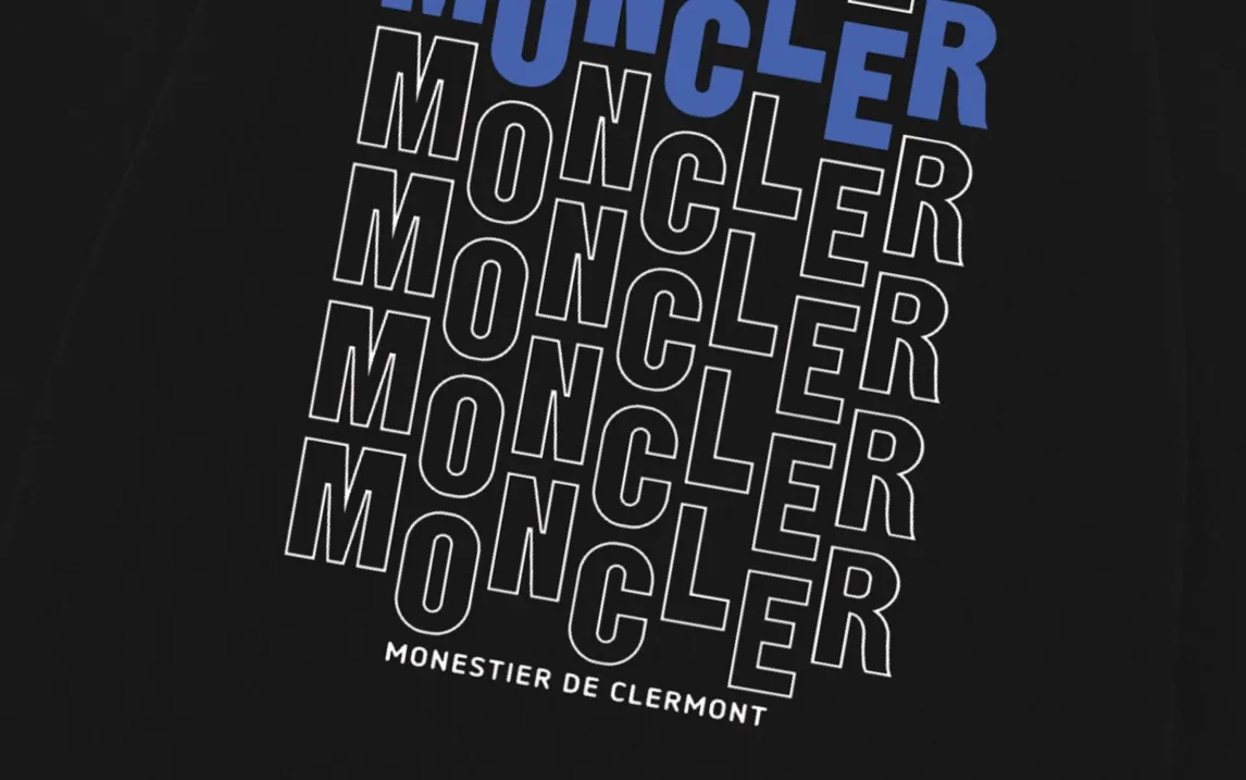 P170 Moncler 2025 new model, hollow letter logo, same style for men and women, long-sleeved T-shirt ·Customized 300g 100% double yarn pure cotton fabric ·Dyeing 32 counts double thread ·Collar label, hangtag, main mark and three labels complete Color: Black Size: XS S M L