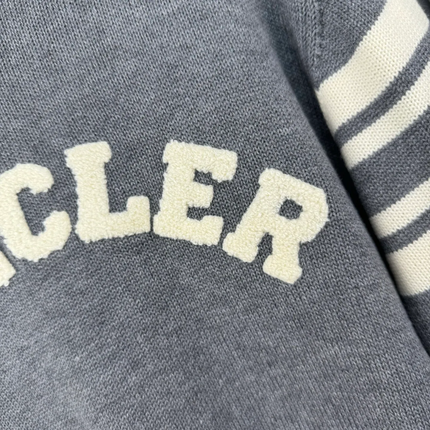 P430 Moncler masked towel embroidered letter logo wool blend knitted round neck pullover sweater Size: S/M/L/XL