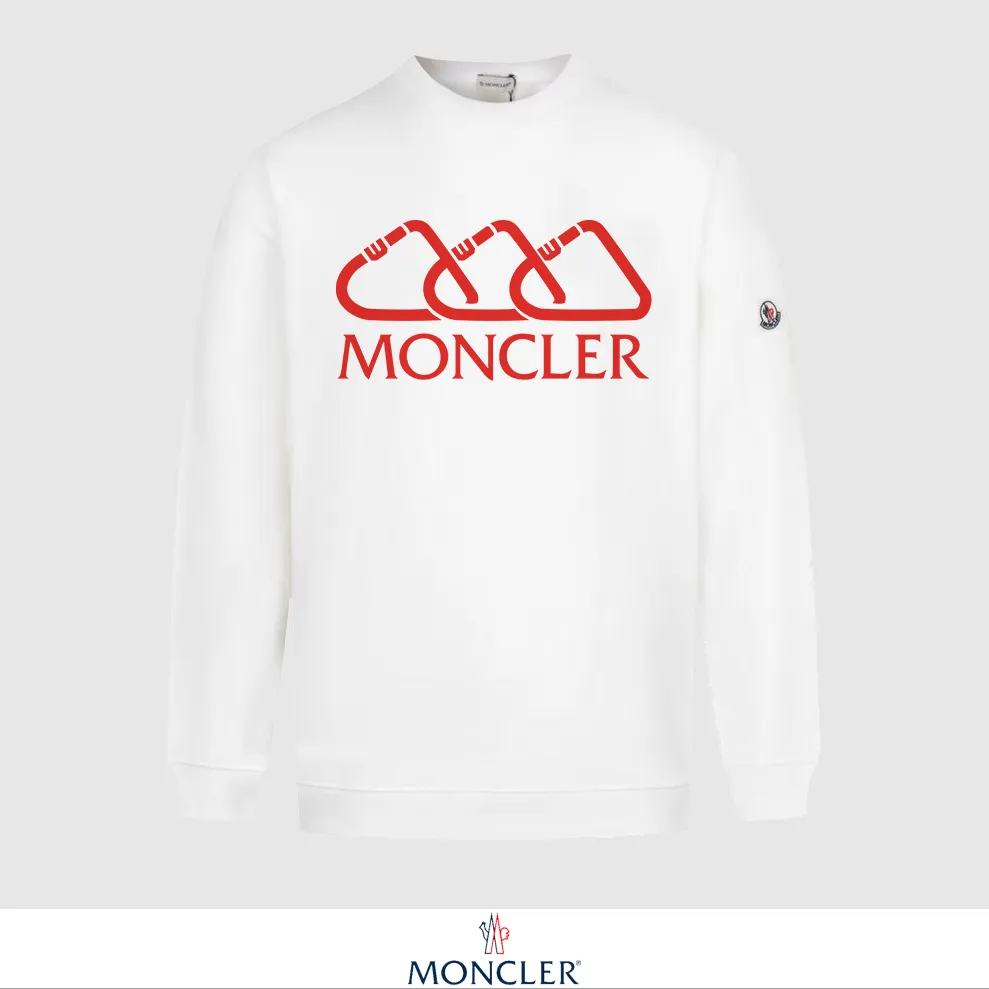 P240 Recommend the most popular Moncler masked 380g printed terry crew neck sweatshirt. Breathable pure cotton fabric. The texture is very soft and comfortable. No shrinkage, no deformation, no pilling). Original customized accessories. Collar label. Wash mark. Hang tag. Packaging (perfect details). Color: White. Black. Size: XS S M L.
