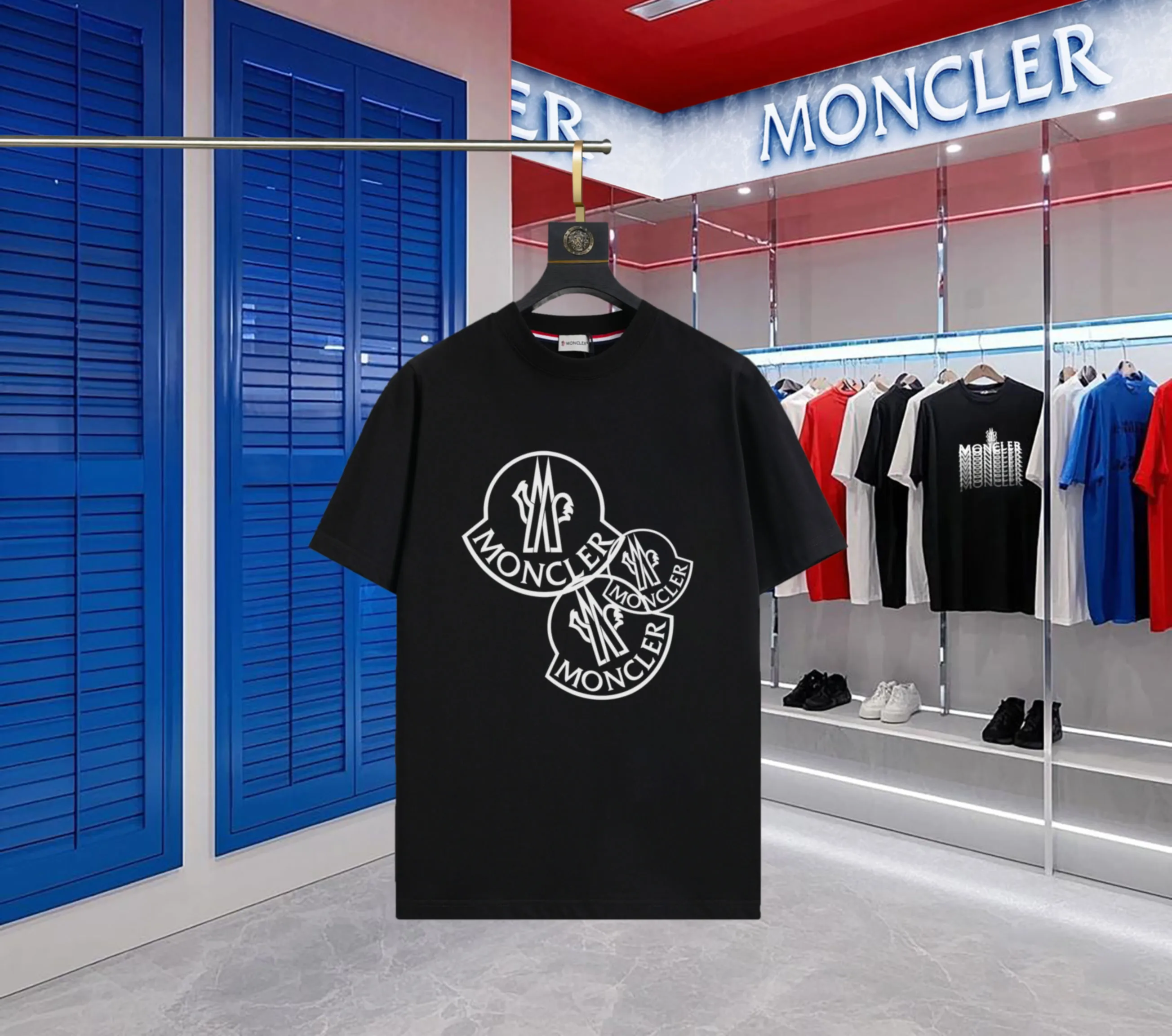 P140 💰Upgraded version "Mobile phone smart sensor ~ NFC chip armband ~ direct access to the official website for anti-counterfeiting" "Moncler ~ Mouth Mouth" 2025 new high-quality round neck short-sleeved T-shirt. The cuffs have imported embroidered labels. Customized dyeing, very comfortable to touch. Super versatile and good-looking short-sleeved. Complete with three labels. Non-market ordinary version. Feel free to compare. Quality is absolutely guaranteed! ‼ First of all, this original fabric is all custom-woven with 32-count double yarn fabric, 250G, and the weight is the same‼ Fine workmanship, double waistcoat method, double waistcoat method, double waistcoat method makes the whole dress more three-dimensional, which is not a craft that ordinary T-shirts can achieve🤪 Size: S-M-L-XL-2XL Color: black, white, apricot, same style for men and women