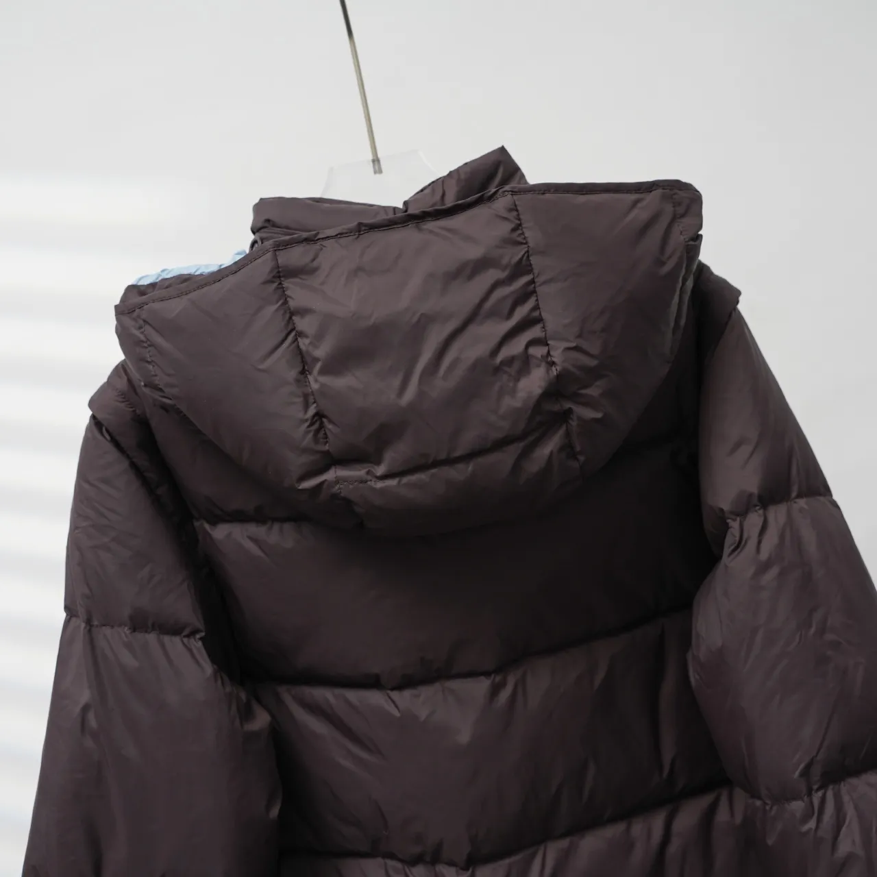 P820 ​​MONCLER丨Muzzled two-in-one detachable sleeves hooded down jacket (sleeves can be removed to make a vest to wear alone) Color: dark brown Size: 1-5