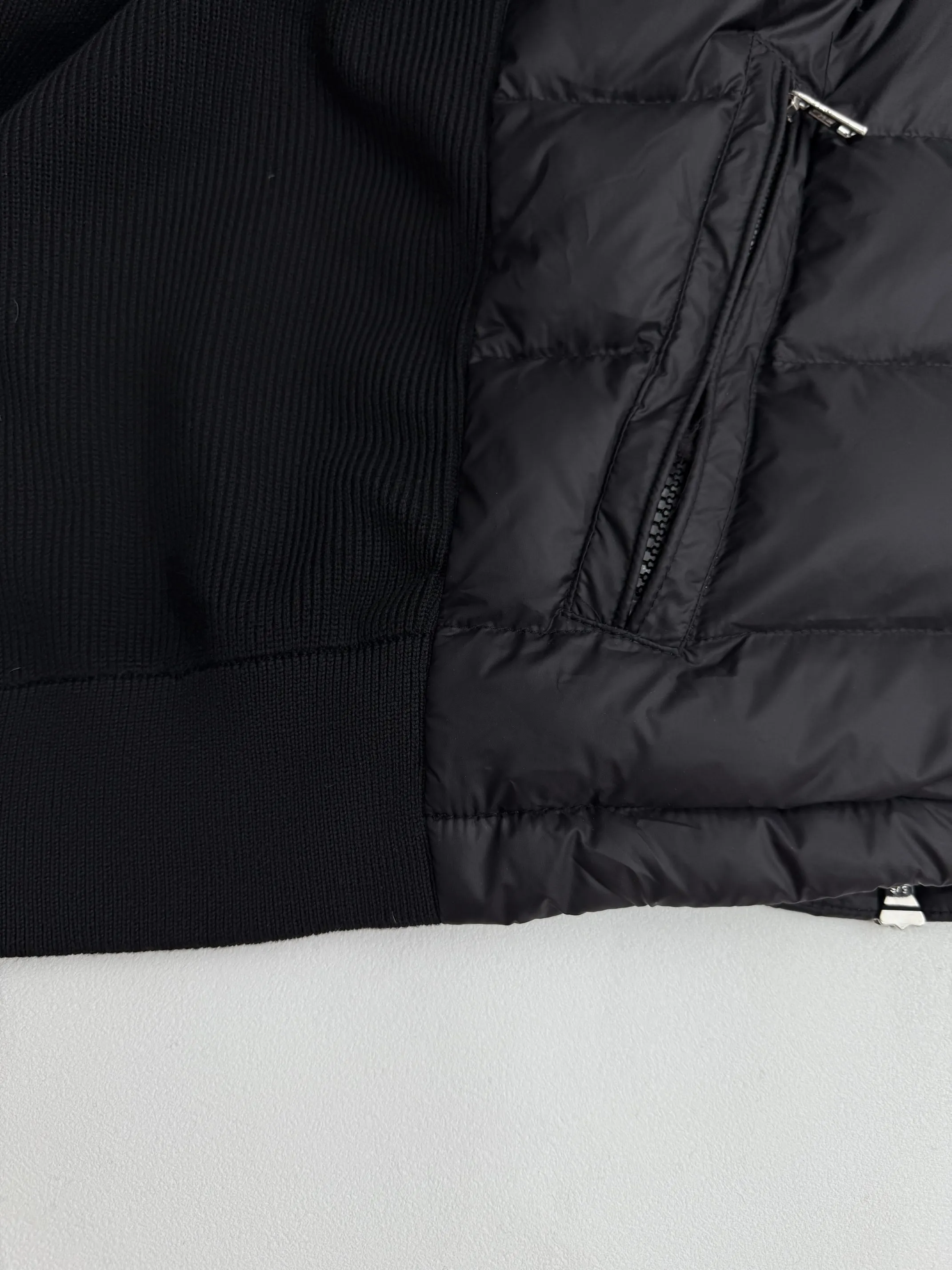 P690 Moncler wool knitted patchwork hooded down jacket 0/1/2/3/4