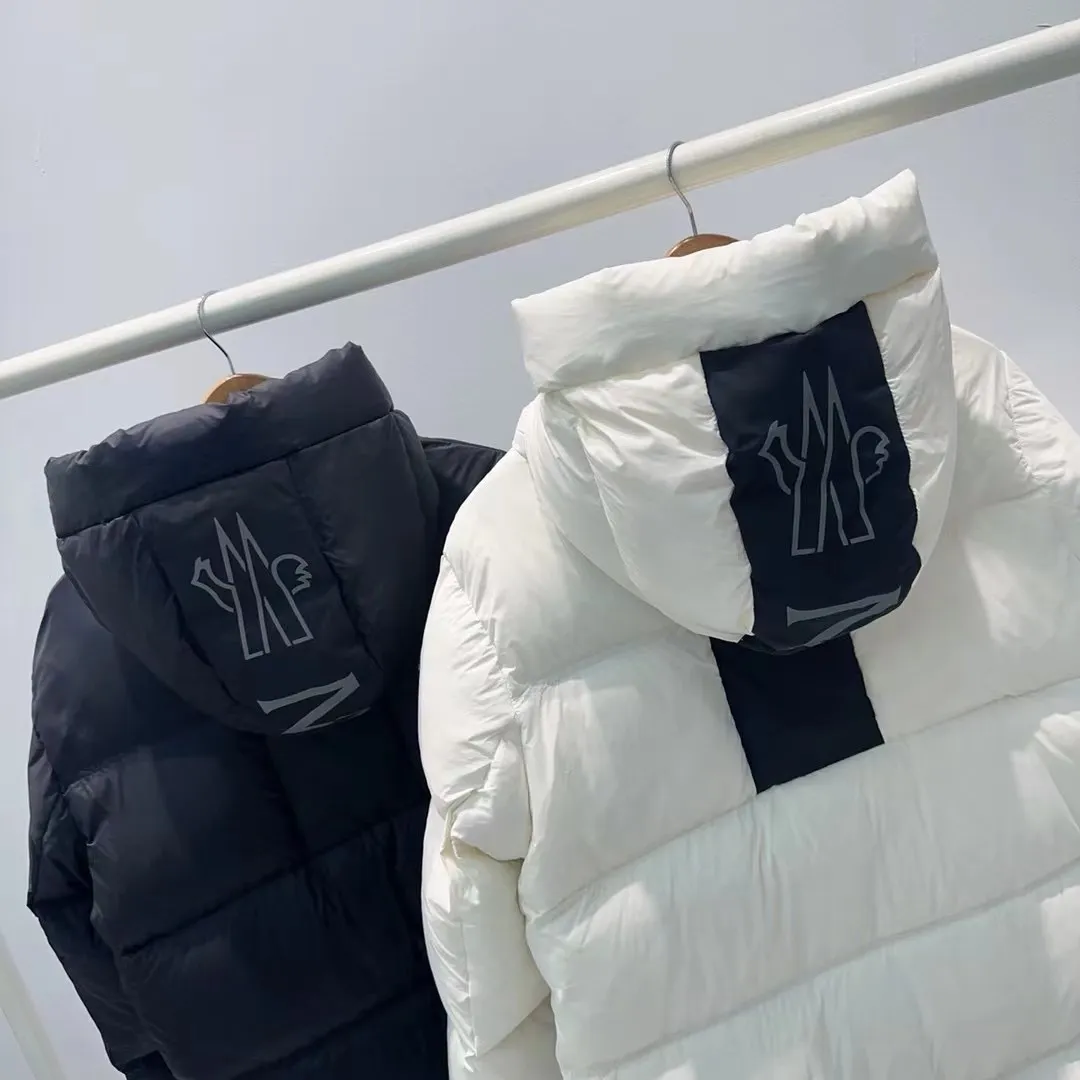 P1300 Moncler 25 New Men and Women Same Style Couple Black Label Series Down Jacket Color: Black White Size: 1234