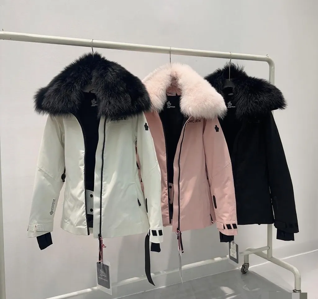 P1700 MONCLER VIZELLE 25 new JACKET women's ski series down jacket Color: black white pink Size: 012