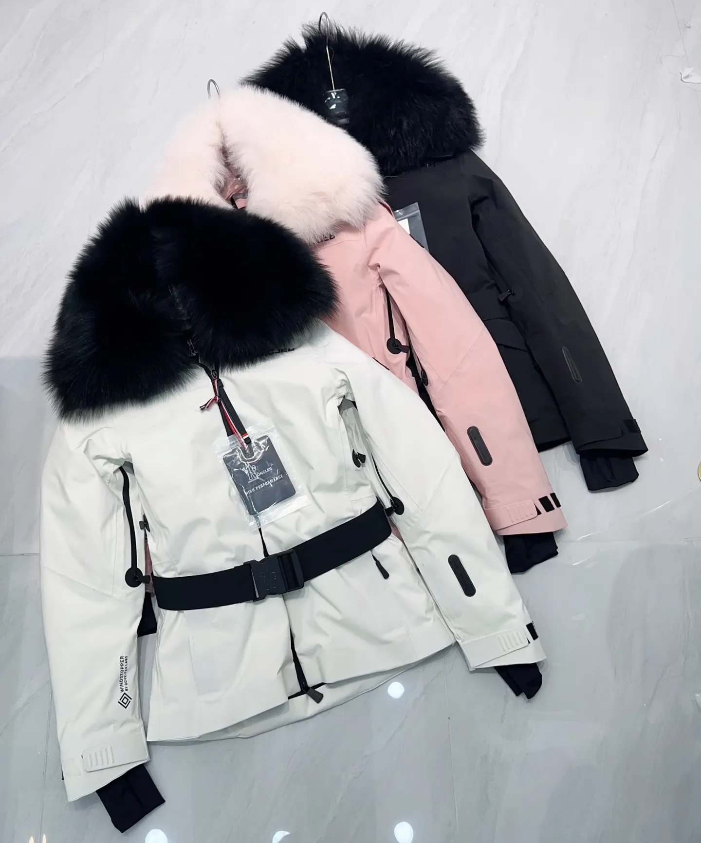 P1700 MONCLER VIZELLE 25 new JACKET women's ski series down jacket Color: black white pink Size: 012