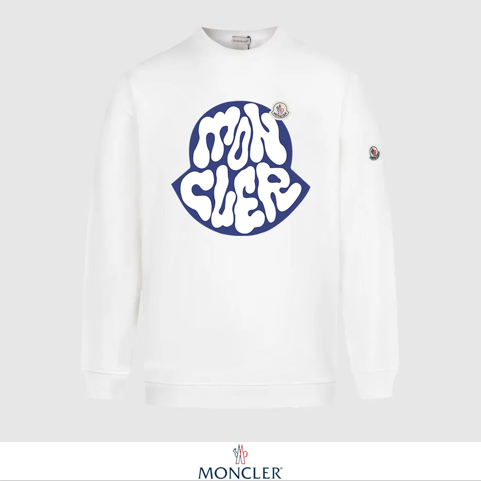 P240 Recommend the most popular Moncler masked 380g printed terry crew neck sweatshirt. Breathable pure cotton fabric. The texture is very soft and comfortable. No shrinkage, no deformation, no pilling). Original customized accessories. Collar label. Wash mark. Hang tag. Packaging (perfect details). Color: White. Black. Size: XS S M L.