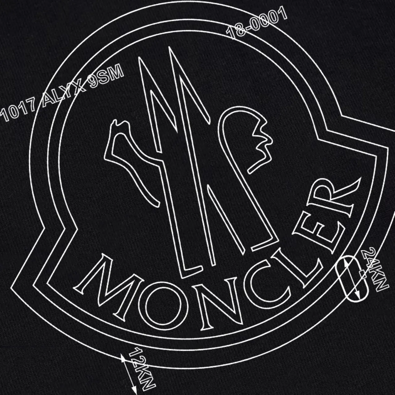 P270 Recommended model that will not be sold off the shelves, Moncler Mouth Mouth 480g Velvet Printed Hooded Sweatshirt, Australian velvet fabric is soft and comfortable, does not shrink, does not deform, does not pill) Original customized accessories Collar label Wash mark Hang tag Packaging (perfect details) Color White Black Size XS-L - Copy (14)