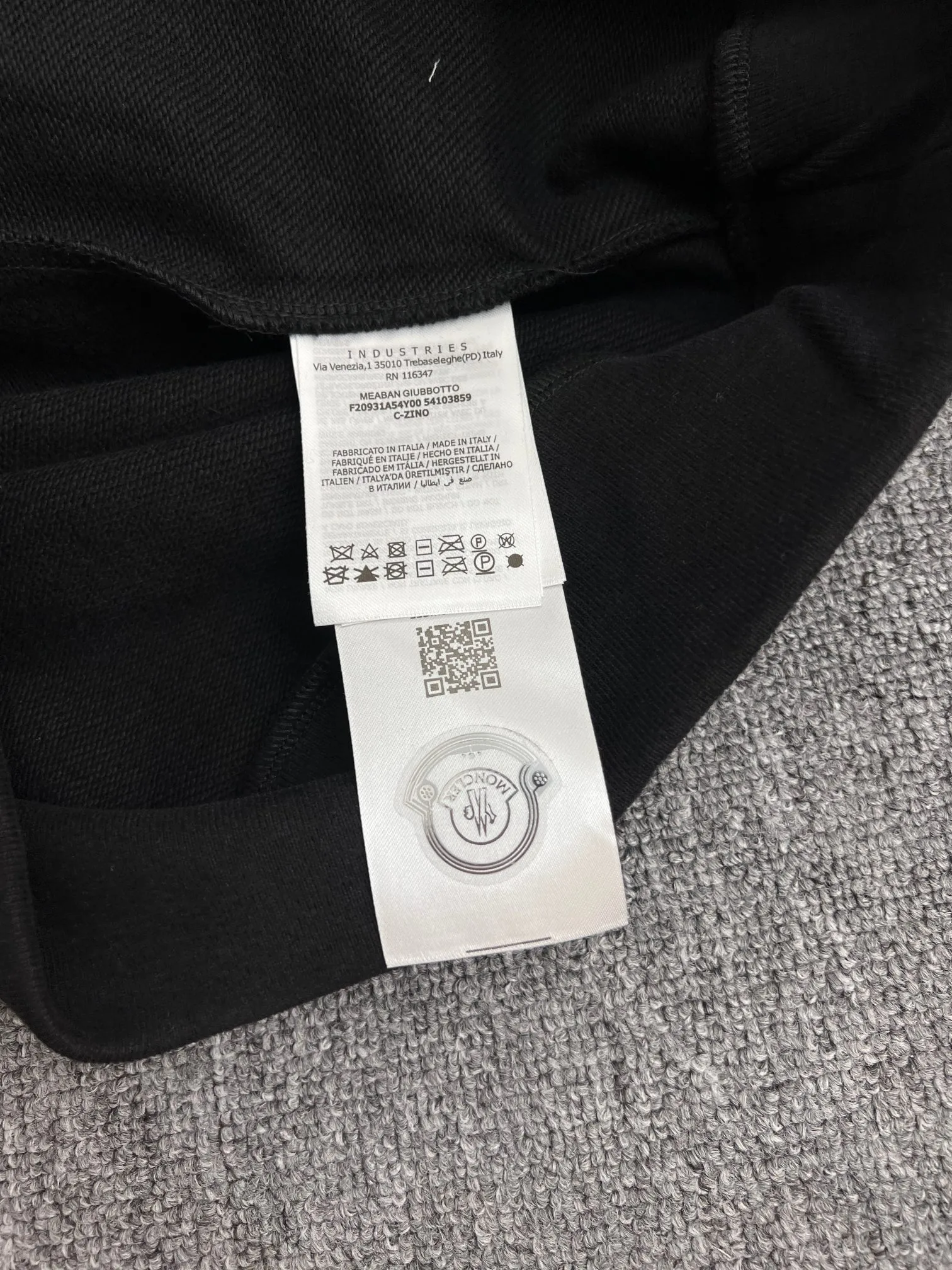 P380 Moncler masked letter embroidered armband sweatshirt S/M/L/XL