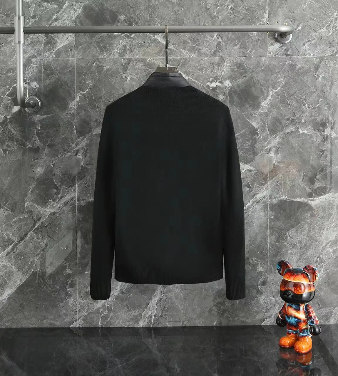 P680 9020# Spot Moncler Moncler 25 new men's wool knitted stitching stand-up collar thin down jacket