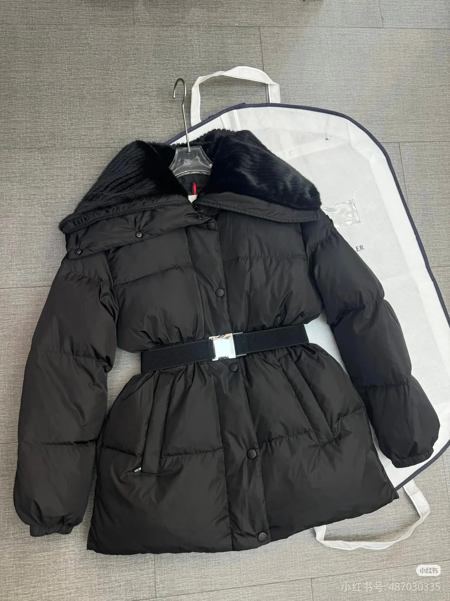 P880 Moncler Mouth 24 New Brasseurs Large Lapel Down Jacket Women's Size 0123