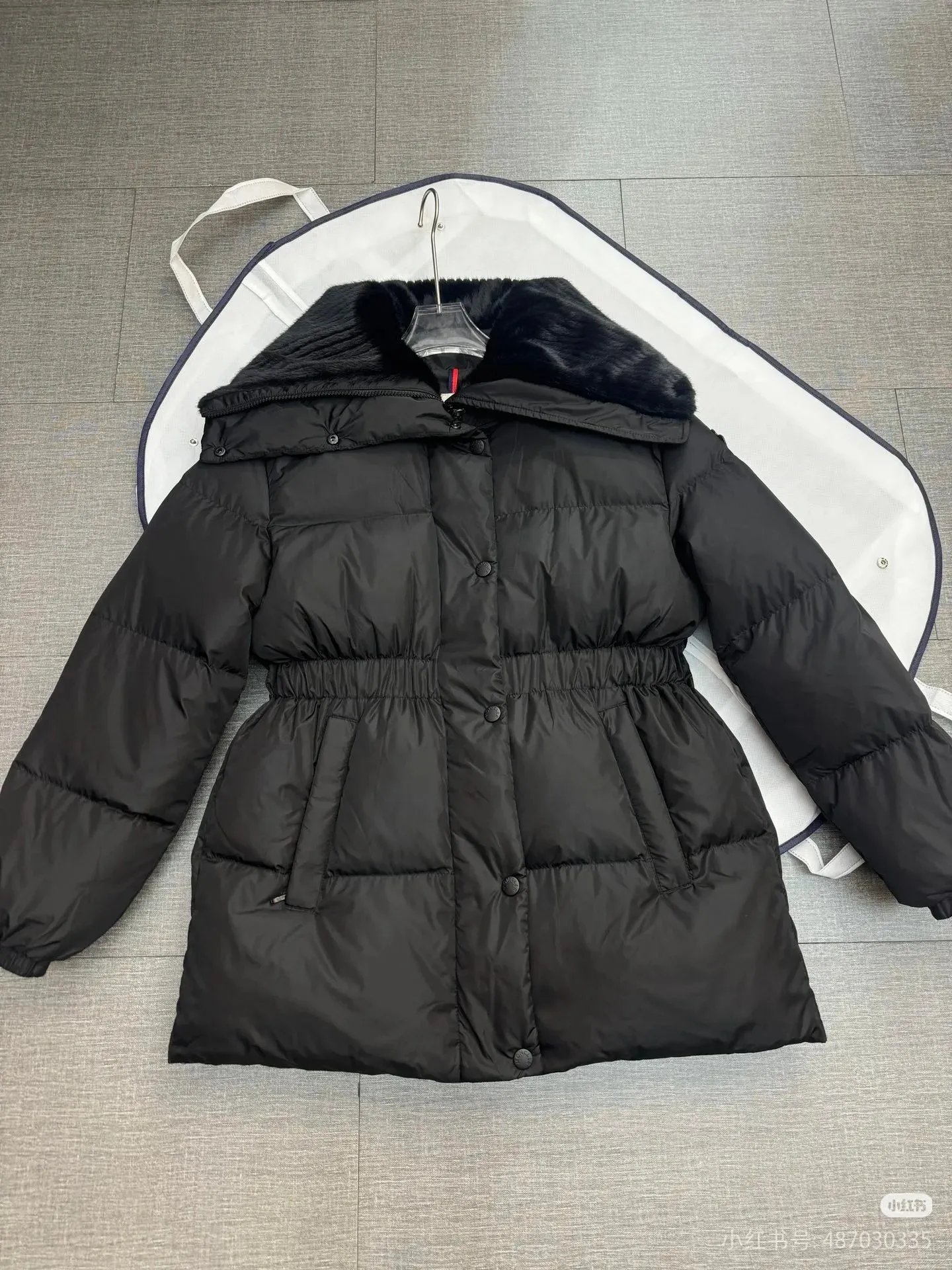 P880 Moncler Mouth 24 New Brasseurs Large Lapel Down Jacket Women's Size 0123