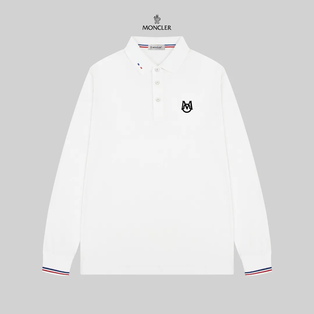 P210 Moncler official website lapel long-sleeved Polo shirt.  A simple yet refined T-shirt. The best item to create a modern and elegant look. Excellent channel product! Customer-supplied Piquet porous fiber pique cotton fabric, which can be called a "breathing fabric."  The unparalleled texture is inseparable from the exquisite materials used in craft tailoring. The craft knitted quilted design makes the hand feel extremely smooth and delicate without any roughness. The original logo design is more luxurious and noble. The upper body is comfortable and classy. The hand feels very smooth and soft. It can be easily controlled regardless of business, fashion or leisure. The age span is very large, which conforms to the trendy and practical dressing customs. It is the first choice for senior urban fashion people.  Black/white/Tibetan orchid Size: M~3XL