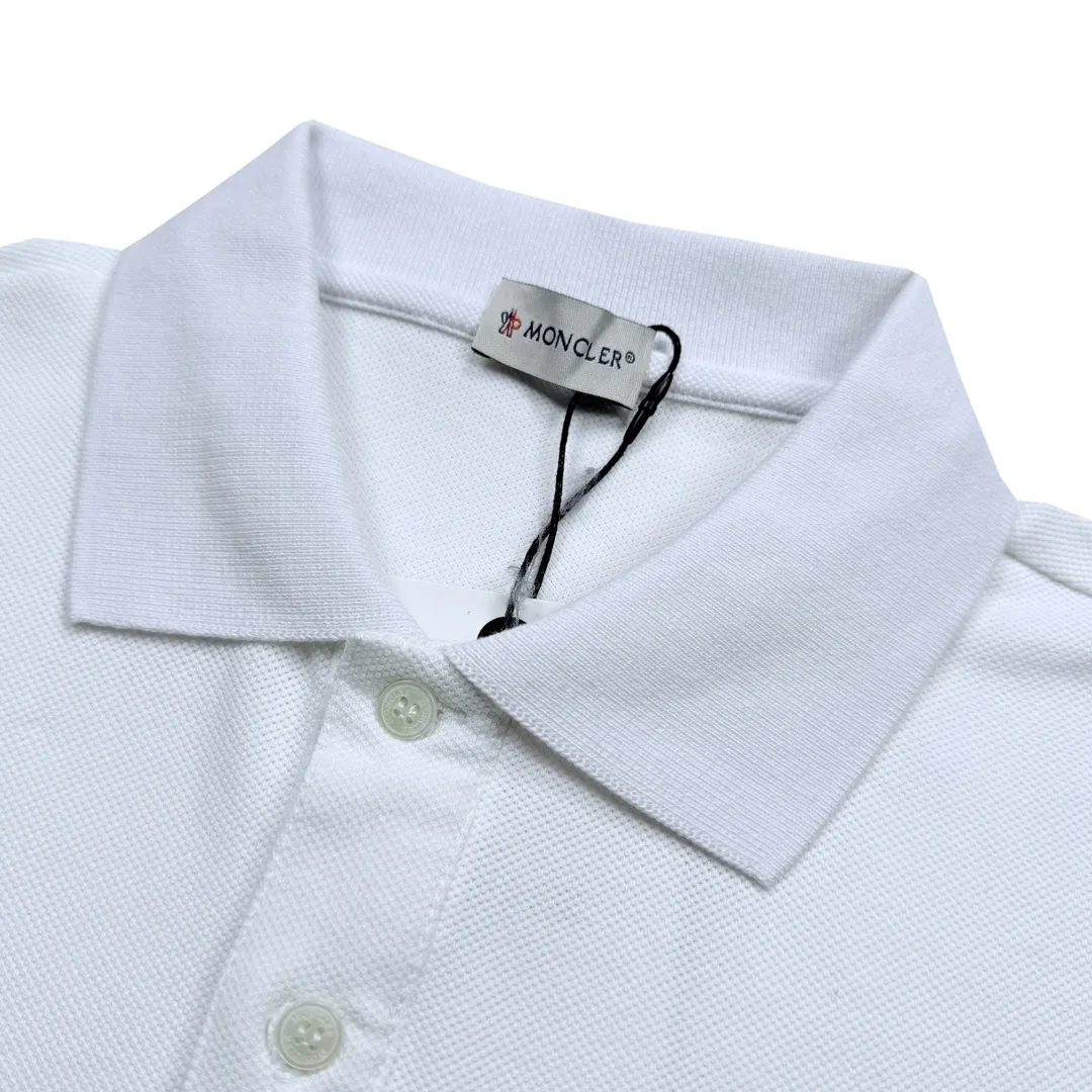 P220 Moncler pixel logo embroidered polo shirt, sizes XS-L