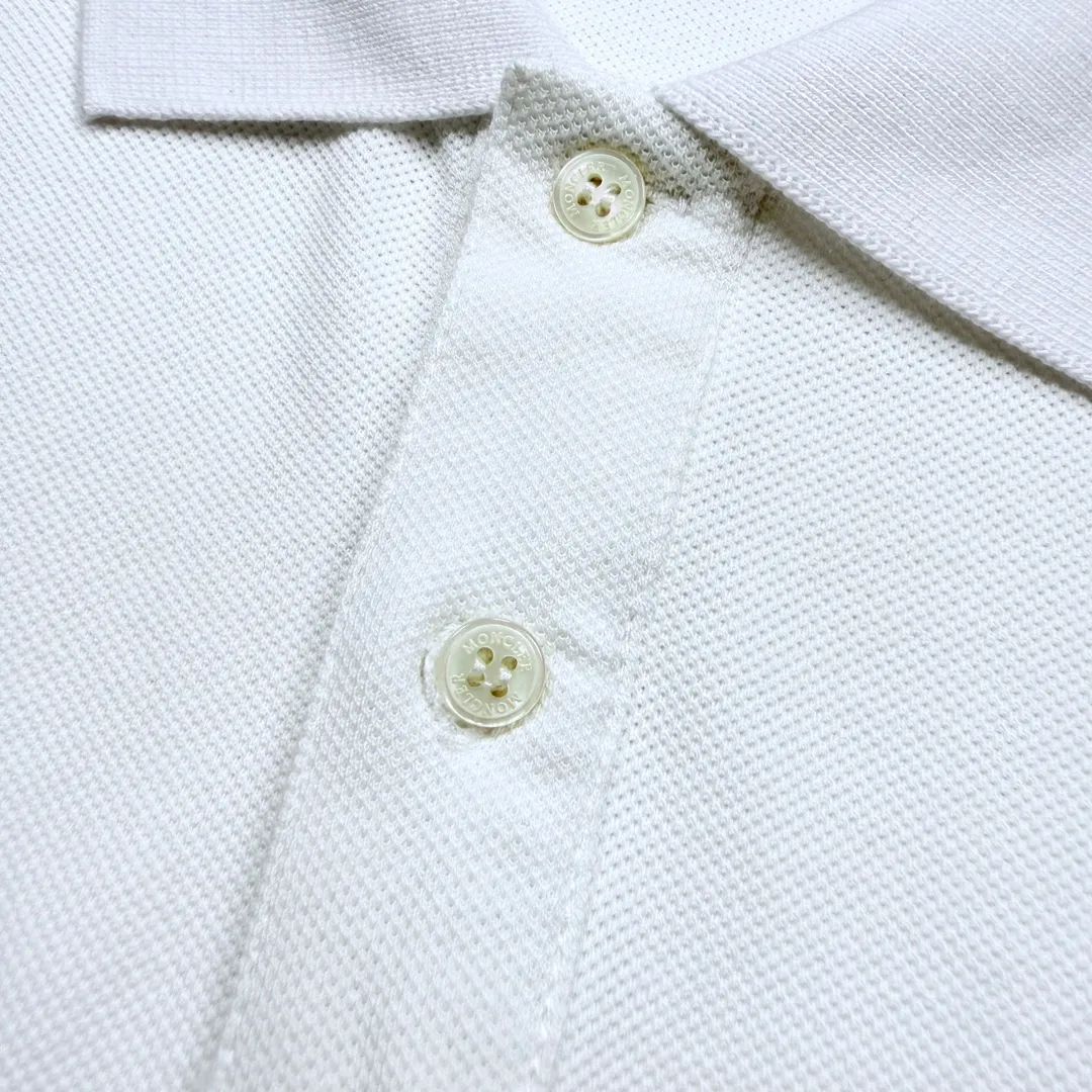 P220 Moncler pixel logo embroidered polo shirt, sizes XS-L