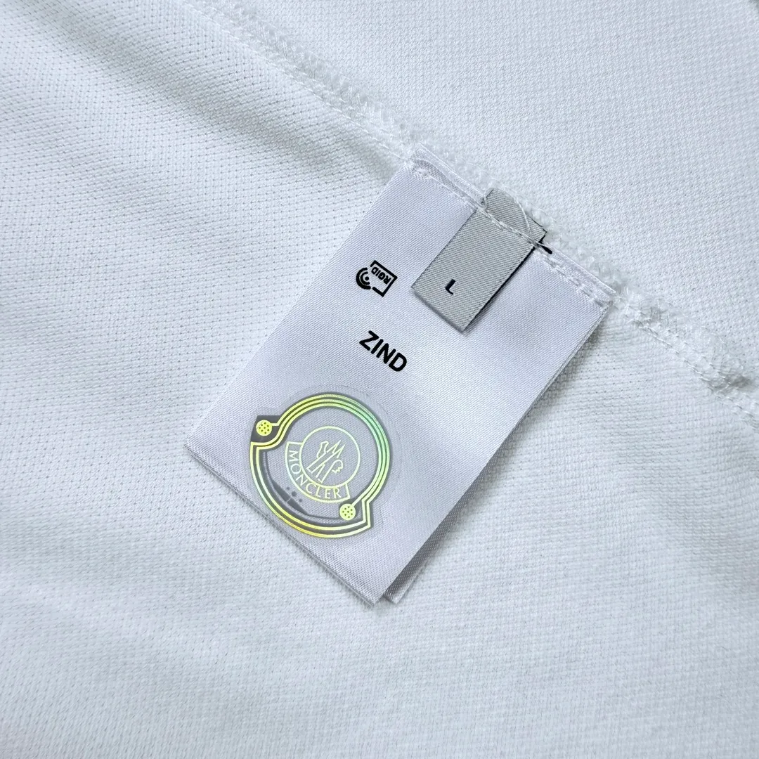 P220 Moncler pixel logo embroidered polo shirt, sizes XS-L