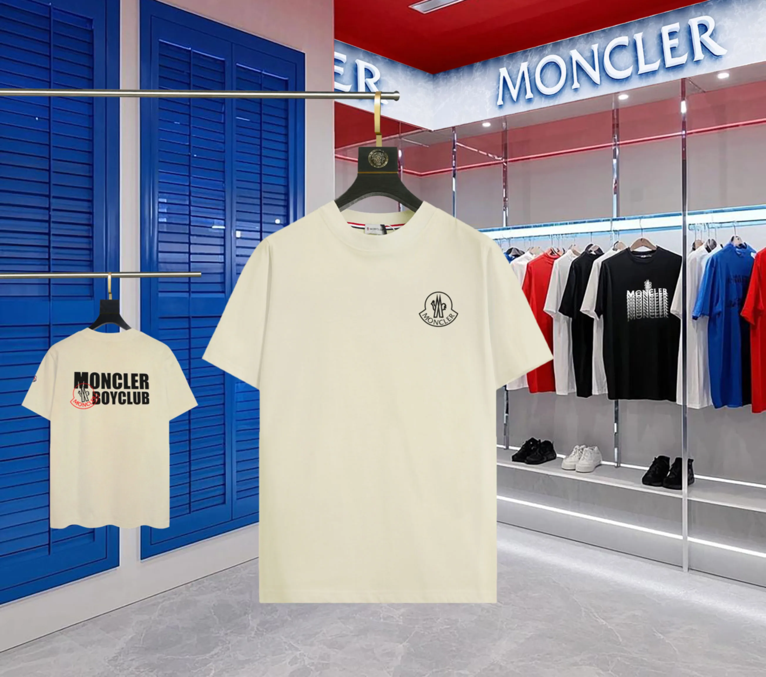 P140￼ 💰Upgraded version "Mobile phone smart sensor ~ NFC chip armband ~ direct access to the official website for anti-counterfeiting" "Moncler ~ Mouth Mouth" 2025 new high-quality round neck short-sleeved T-shirt. The cuffs have imported embroidery labels. Custom dyeing, very comfortable to touch. Super versatile and good-looking short-sleeved. Complete with three labels. Non-market ordinary version. Feel free to compare. Quality is absolutely guaranteed! ‼ First of all, this original fabric is all custom-woven with 32-count double yarn fabric, 250G, and the weight is the same‼ Fine workmanship, double waistcoat method, double waistcoat method, double waistcoat method makes the whole dress more three-dimensional, which is not a craft that ordinary T-shirts can achieve🤪 Size: S-M-L-XL-2XL Color: black, white, apricot, same style for men and women