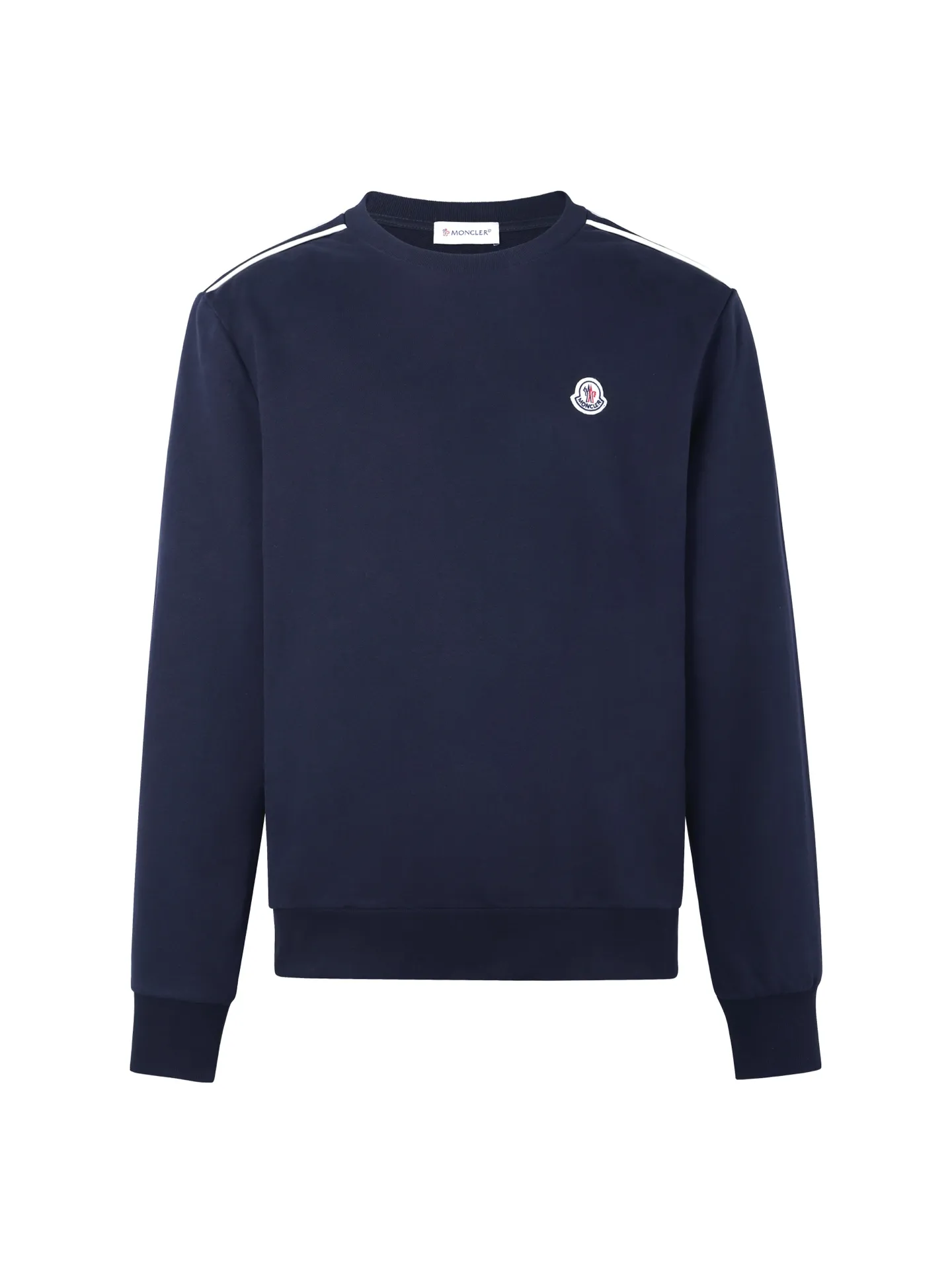 P370 MONCLER round neck logo cotton long-sleeved sweatshirt ●Authentic 5400 purchase and development ●320g multi-thread sweatshirt velvet 100% cotton ●400g 1*1 fashion brand rib ●280g shoulder double-sided strapping ●Fabric enzyme washing ●Template embroidery ●Customized 1:1 embroidery label ●Customized 1:1 strapping ●Customized 1:1 webbing ●Customized 1:1 trademark ●Loose version ●Size: S M L XL ●Model number: 25309