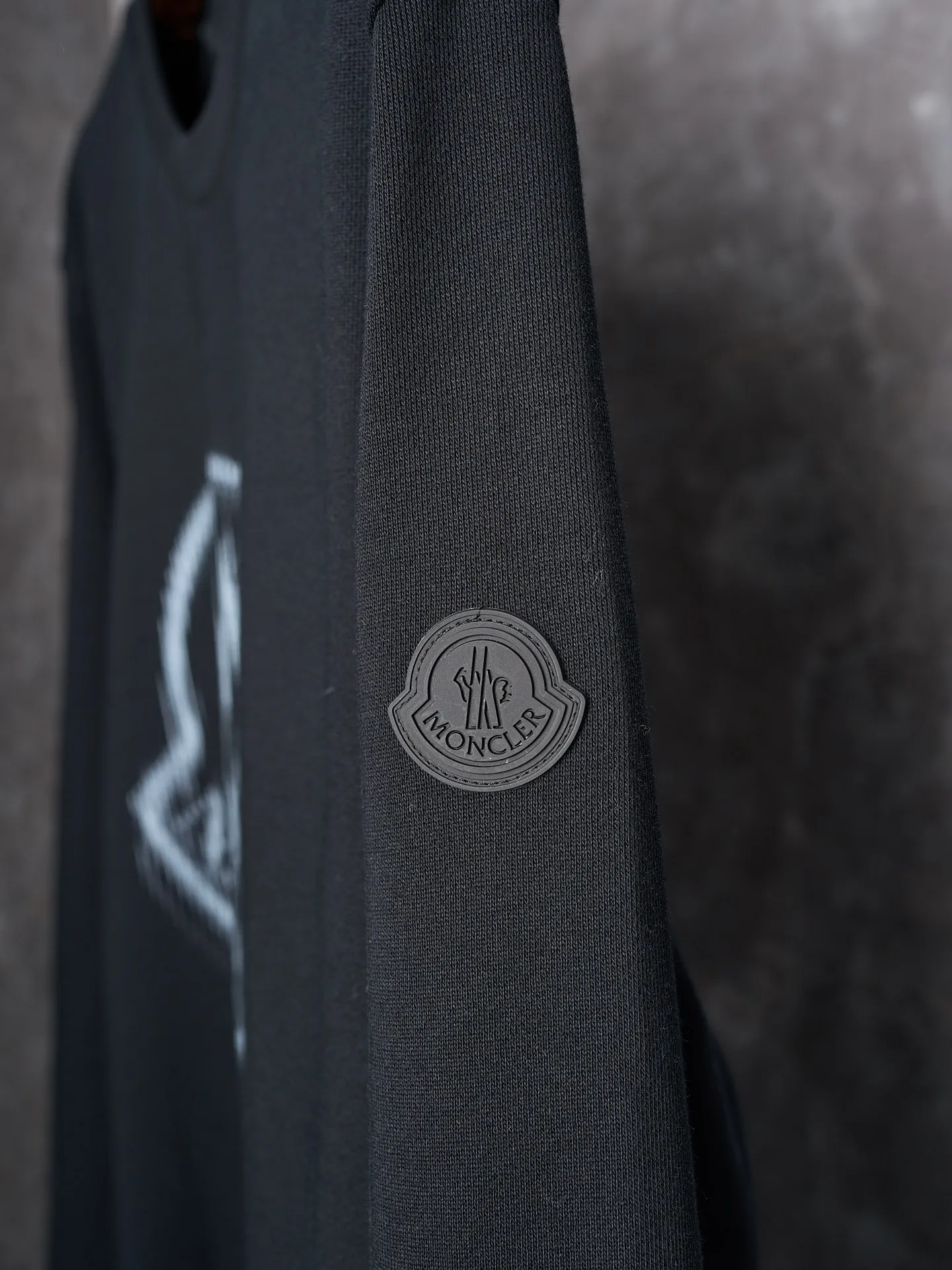 P330 [actual hanging auction] MONCLER/mask blur printed casual round neck long-sleeved sweatshirt [in stock] S M L