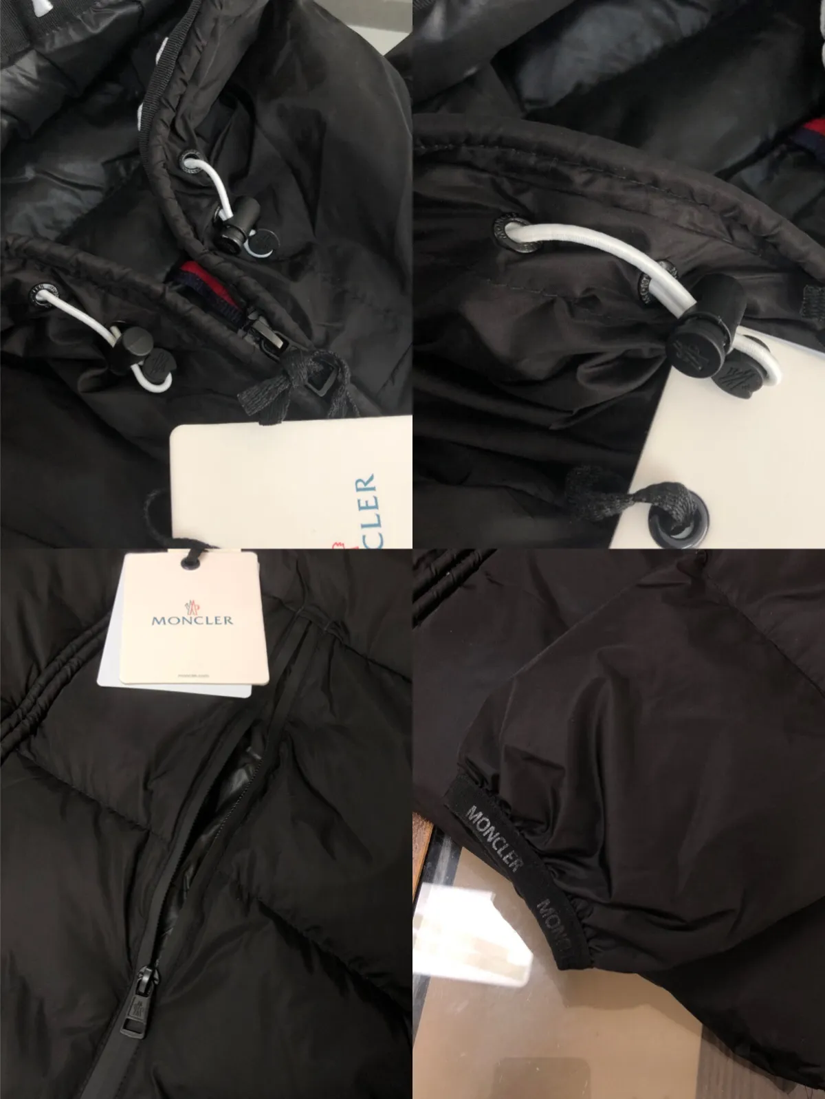 P760 MONCLER masked down jacket with large webbing and embroidered letters, upgraded logo with induction anti-counterfeiting and the latest NFC anti-counterfeiting technology. Same style as the counter, filled with fluffy and full 90 white duck down, customer-supplied fabrics, original hardware molding, placket with large letters embroidered webbing, same style for men and women. Color: black (the armband is divided into white label/black label) white code number: 1 2 3 4 5