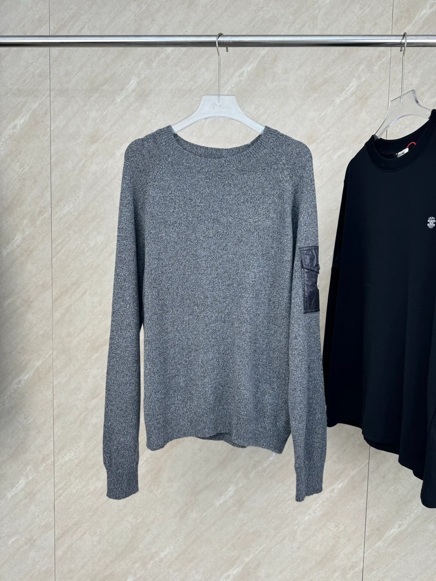 P410 MONCLER round neck long sleeve wool and cashmere sweater SIZE S/M/L/XL