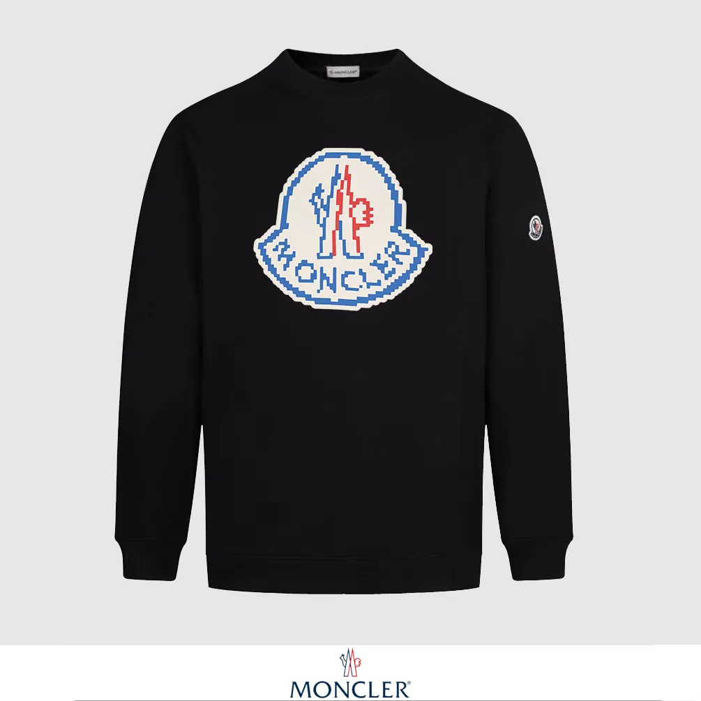 P240 Recommend the most popular Moncler masked 380g printed terry crew neck sweatshirt. Breathable pure cotton fabric. The texture is very soft and comfortable. No shrinkage, no deformation, no pilling). Original customized accessories. Collar label. Wash mark. Hang tag. Packaging (perfect details). Color: White. Black. Size: XS S M L.