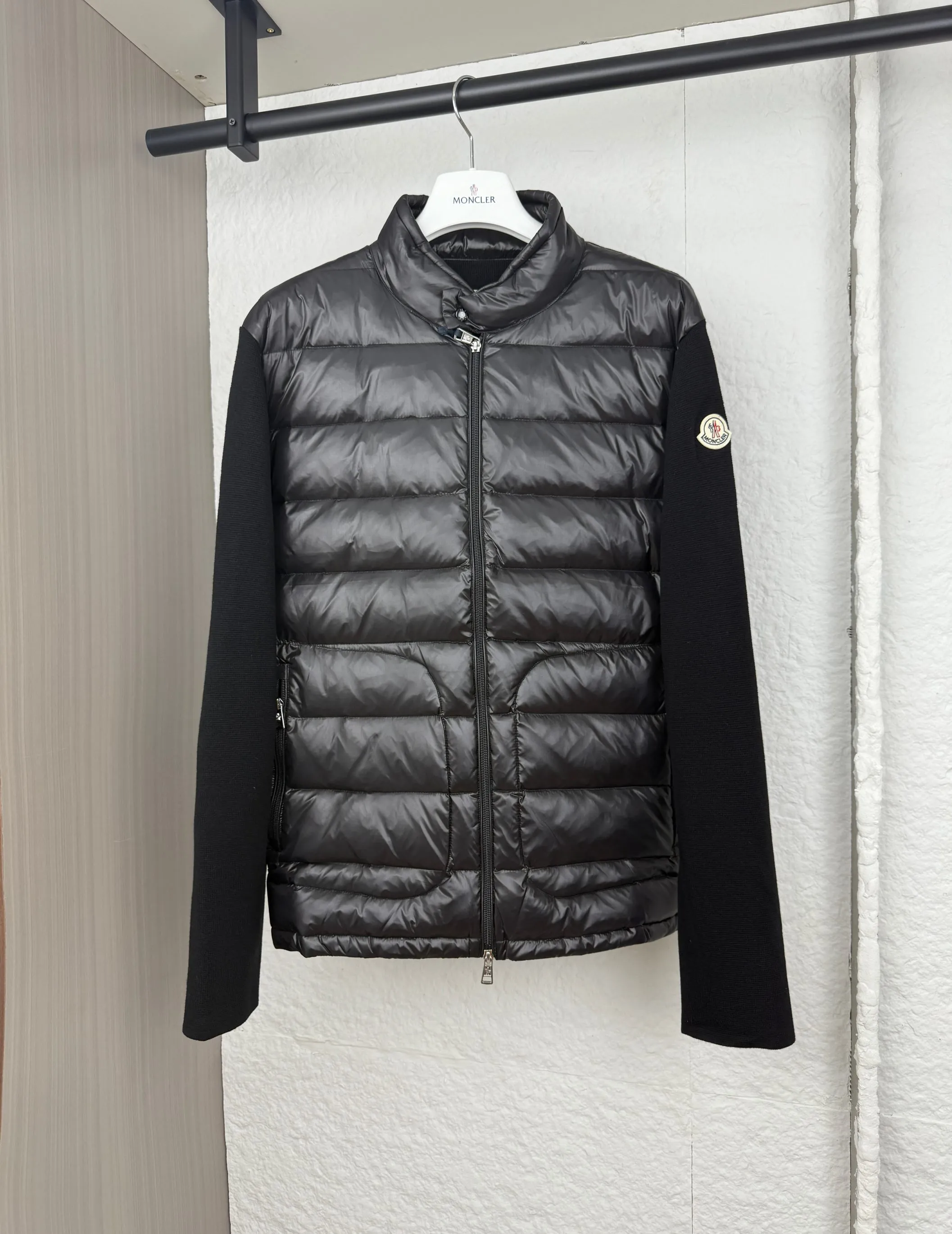 P640 Moncler Padded armband patchwork knitted down jacket S/M/L/XL