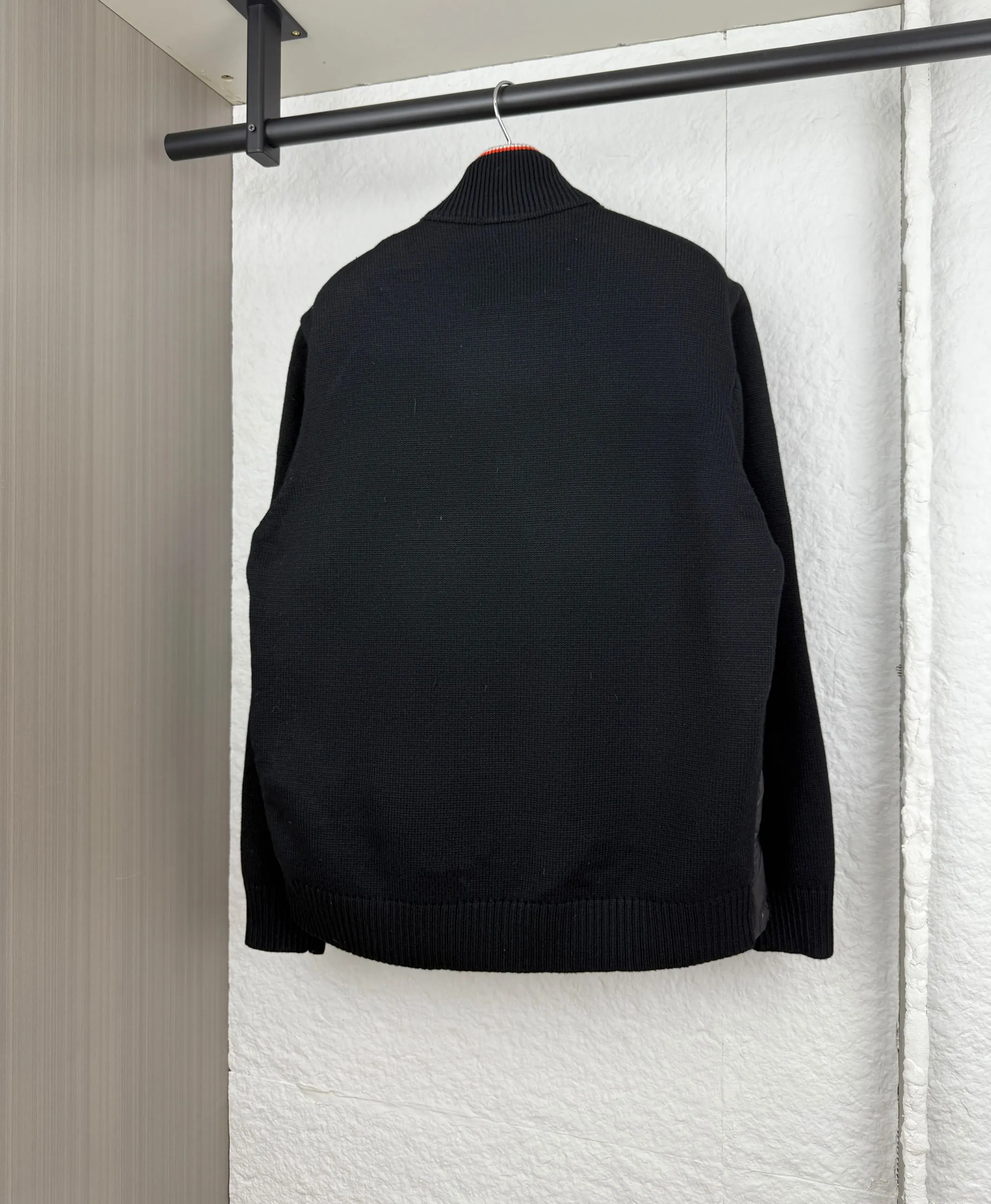P810 Moncler wool knitted patchwork down jacket with armbands 1/2/3/4