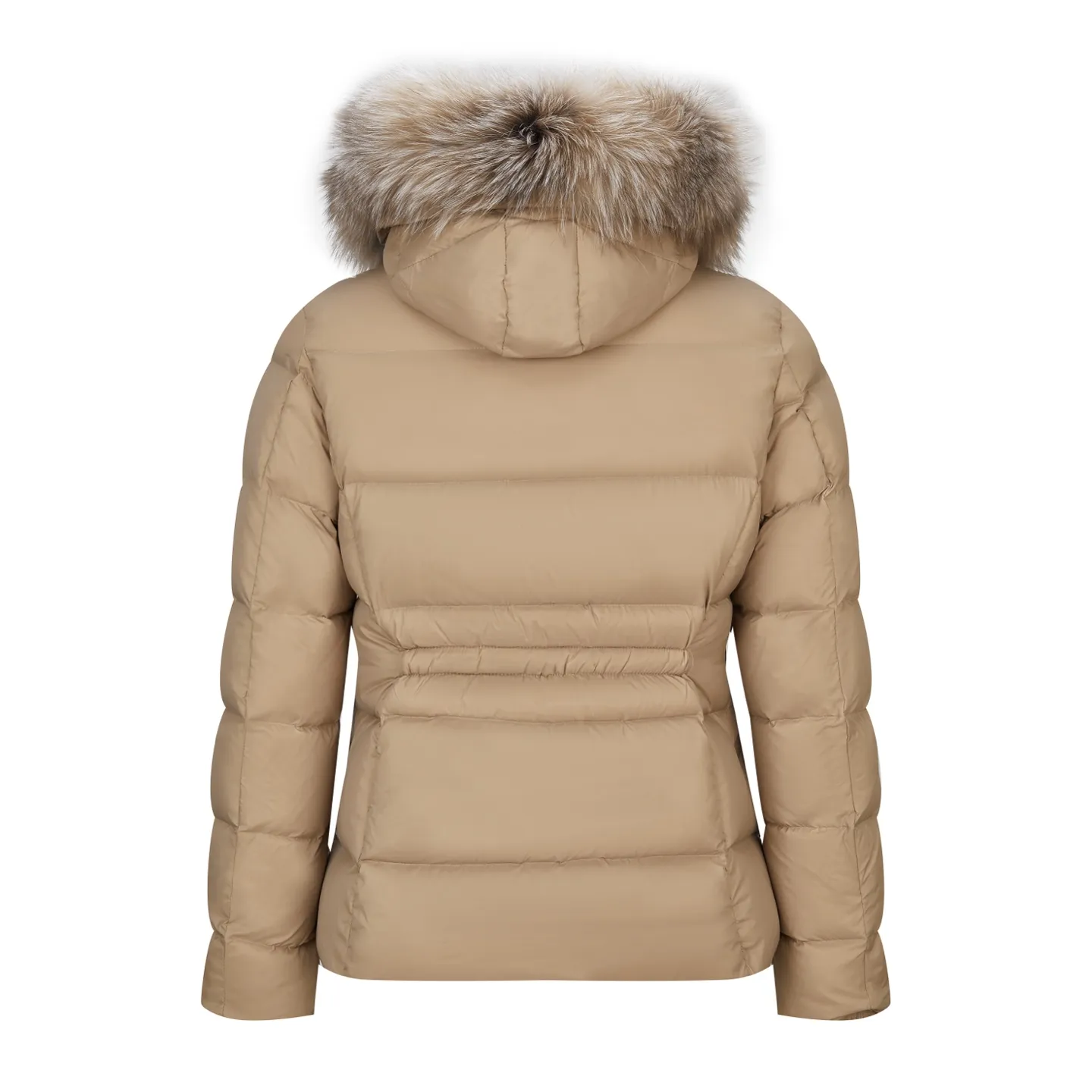 P1210 Moncler boed fox fur collar waisted women's down jacket (khaki) is made of customized lightweight waterproof breathable 100% polyester fabric. Filled with RDS-certified 90% high-loft white duck down, the down filling volume is about 300G, and the fill power is as high as 800+ 5A standard warmth level! The logo is made of wool yarn and then processed with imported Tajima machine three-dimensional embroidery process, which is extremely tight and has perfect details. The entire set of excipients is independently developed, and every small detail is perfectly presented. (Ps: The fur collar is removable!) Size:1-2-3-4