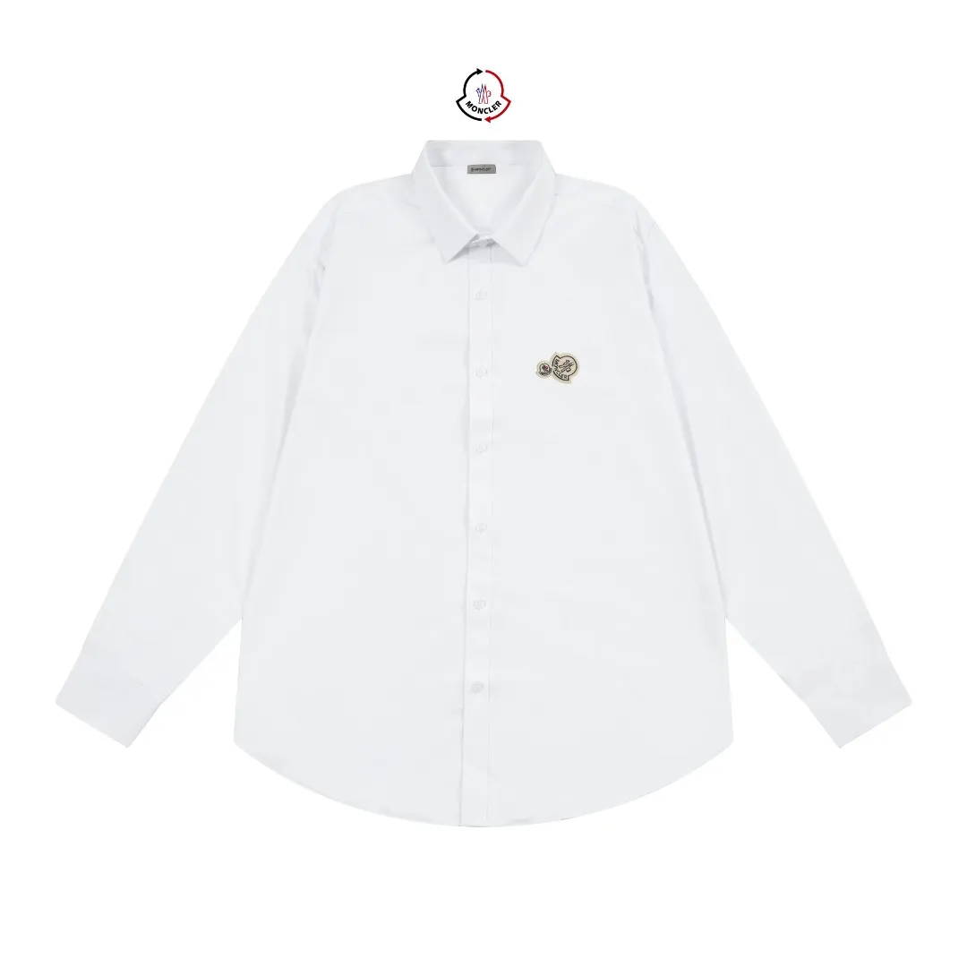 P270 Moncler official website classic brand logo design long-sleeved shirt, custom-dyed fabric, upper body full of high-end feel, pure cotton bamboo fiber fabric, high quality, same style for men and women. Size: 39-43 (M-3XL)
