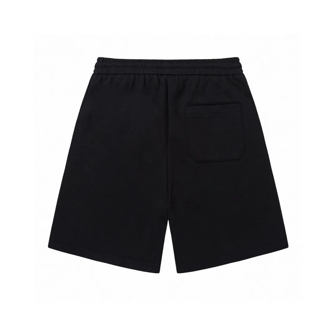 P170 Moncler 2025 new style, light luxury, defective logo printing, essential for daily commuting for men and women, casual shorts · Customized terry fabric · Elastic + drawstring adjustable waist · Complete waist tag and three wash marks Color: Black Size: XS S M L