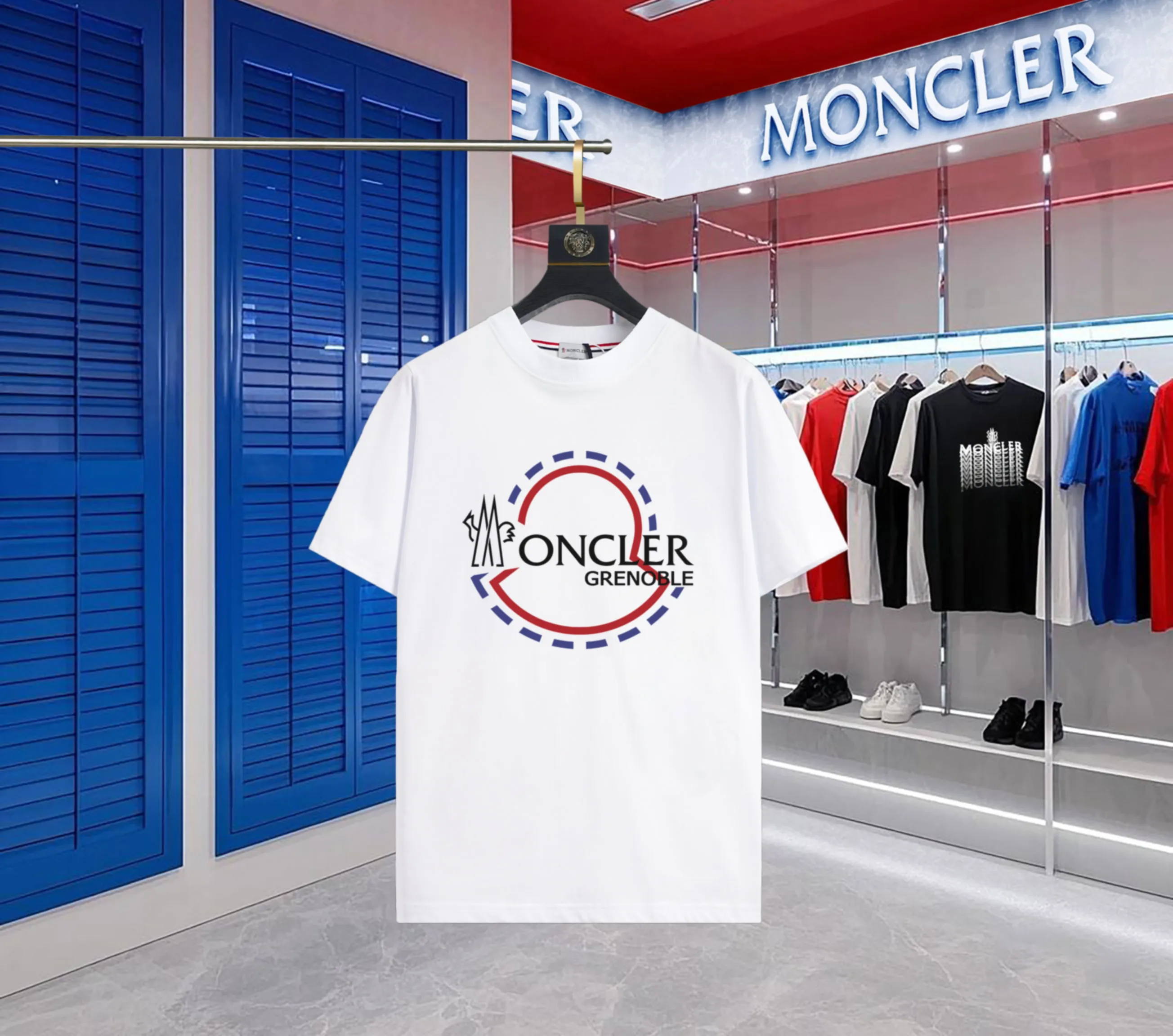 P140￼ Upgraded version "Mobile phone smart sensor ~ NFC chip armband ~ Direct access to the official website for anti-counterfeiting" "Moncler ~ Mouth covering" 2025 new high-quality round neck short-sleeved T-shirt. The cuffs have imported embroidered labels. Customized dyeing, very comfortable. Super versatile and good-looking short-sleeved. Complete with three labels. Non-market ordinary version. Feel free to compare. Quality is absolutely guaranteed! ‼ First of all, this original fabric is all custom-woven with 32-count double yarn fabric, 250G, and the weight is the same‼ Fine workmanship, double waistcoat method, double waistcoat method, double waistcoat method makes the whole dress more three-dimensional, which is not a craft that ordinary T-shirts can achieve🤪 Size: S-M-L-XL-2XL Color: black, white, apricot, same style for men and women