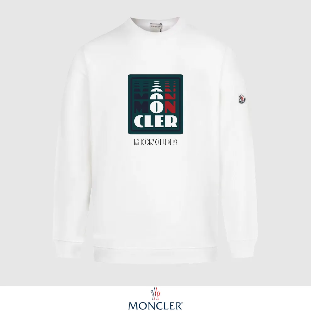 P240 Recommend the most popular Moncler masked 380g printed terry crew neck sweatshirt. Breathable pure cotton fabric. The texture is very soft and comfortable. No shrinkage, no deformation, no pilling). Original customized accessories. Collar label. Wash mark. Hang tag. Packaging (perfect details). Color: White. Black. Size: XS S M L.