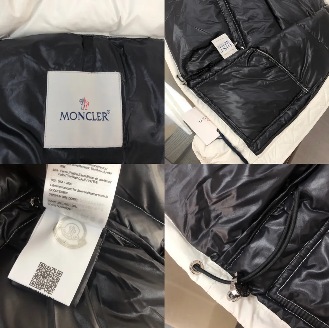 White P660 MONCLER Abbaye women's new autumn and winter short down jacket highlights Mon's fashion essence. Featuring rectangular quilting and a contrasting lining that refreshes the removable hood. The terry knitted logo embroidery adds a unique touch to the whole, making the clothing highly recognizable. It is very wearable. This one is enough to keep you warm in autumn and winter... High quality✅ Size: 0-1-2-3 (S-XL)