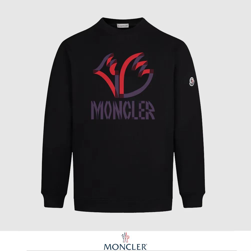 P240 Recommend the most popular Moncler masked 380g printed terry crew neck sweatshirt. Breathable pure cotton fabric. The texture is very soft and comfortable. No shrinkage, no deformation, no pilling). Original customized accessories. Collar label. Wash mark. Hang tag. Packaging (perfect details). Color: White. Black. Size: XS S M L.