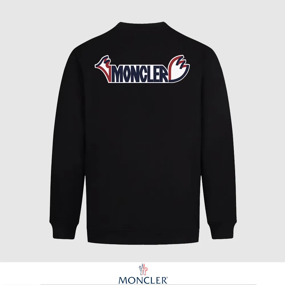 P240 Recommend the most popular Moncler masked 380g printed terry crew neck sweatshirt. Breathable pure cotton fabric. The texture is very soft and comfortable. No shrinkage, no deformation, no pilling). Original customized accessories. Collar label. Wash mark. Hang tag. Packaging (perfect details). Color: White. Black. Size: XS S M L.