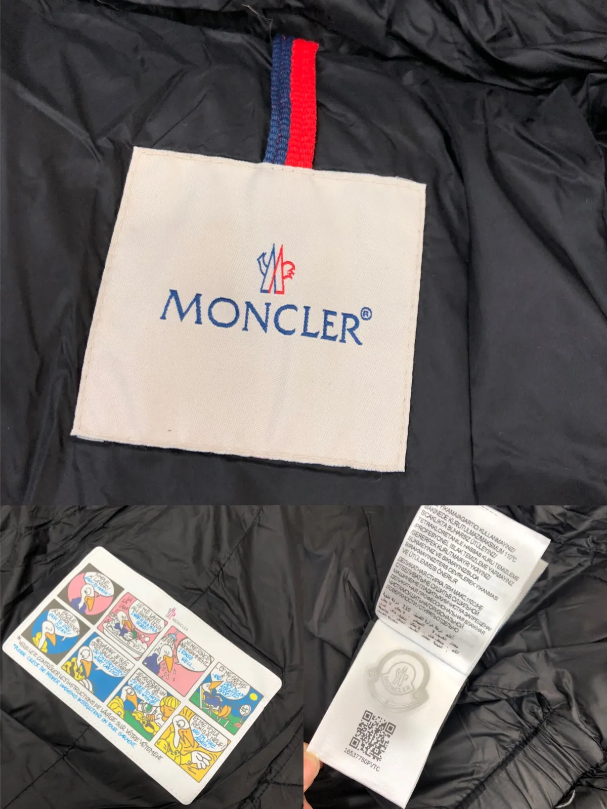 P980 ——————Women’s model💛💛💛 MONCLER Hooded down jacket for women, the original version is made 1:1. It has an elastic waistband at the back, plus a color matching activity belt. The fabric is soft and comfortable, 90 velvet has good fluffiness, and the slim fit upper body is light and neat, keeping warm and not bloated✨👍 Real shot of oversized fox 🦊fur collar👇 Color: black Size: 1234 (shipped next day)