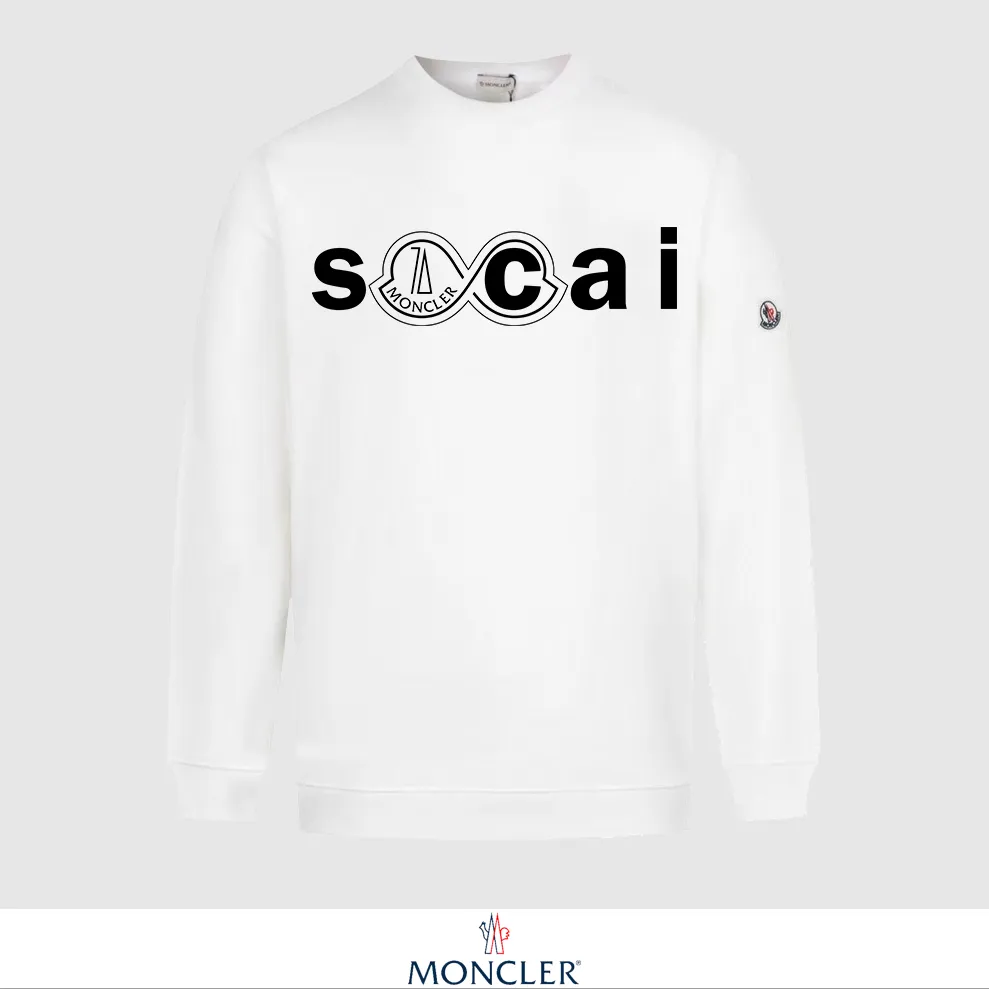 P240 Recommend the most popular Moncler masked 380g printed terry crew neck sweatshirt. Breathable pure cotton fabric. The texture is very soft and comfortable. No shrinkage, no deformation, no pilling). Original customized accessories. Collar label. Wash mark. Hang tag. Packaging (perfect details). Color: White. Black. Size: XS S M L.