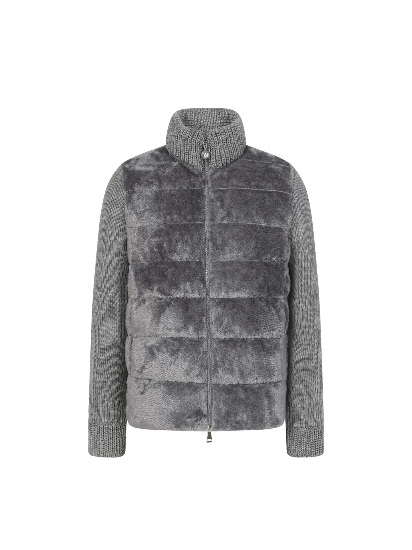 P580 🔥Moncler Women's Wool Teddy Down Jacket. This cardigan is made of wool and teddy style fabrics, providing a soft and comfortable wearing experience. Midweight knitted piece with down-filled front and back that can easily be worn as a outer layer in warmer weather. Fabric: Sleeves and collar made of woolen wool, Longue saison lining, 90% goose down, Craftsmanship: Front and back filled with down teddy style, purl stitch, 5 stitches, zipper closure, zipper pockets, ribbed cuffs Style: A75# Color: Pink White Gray Size: S M L