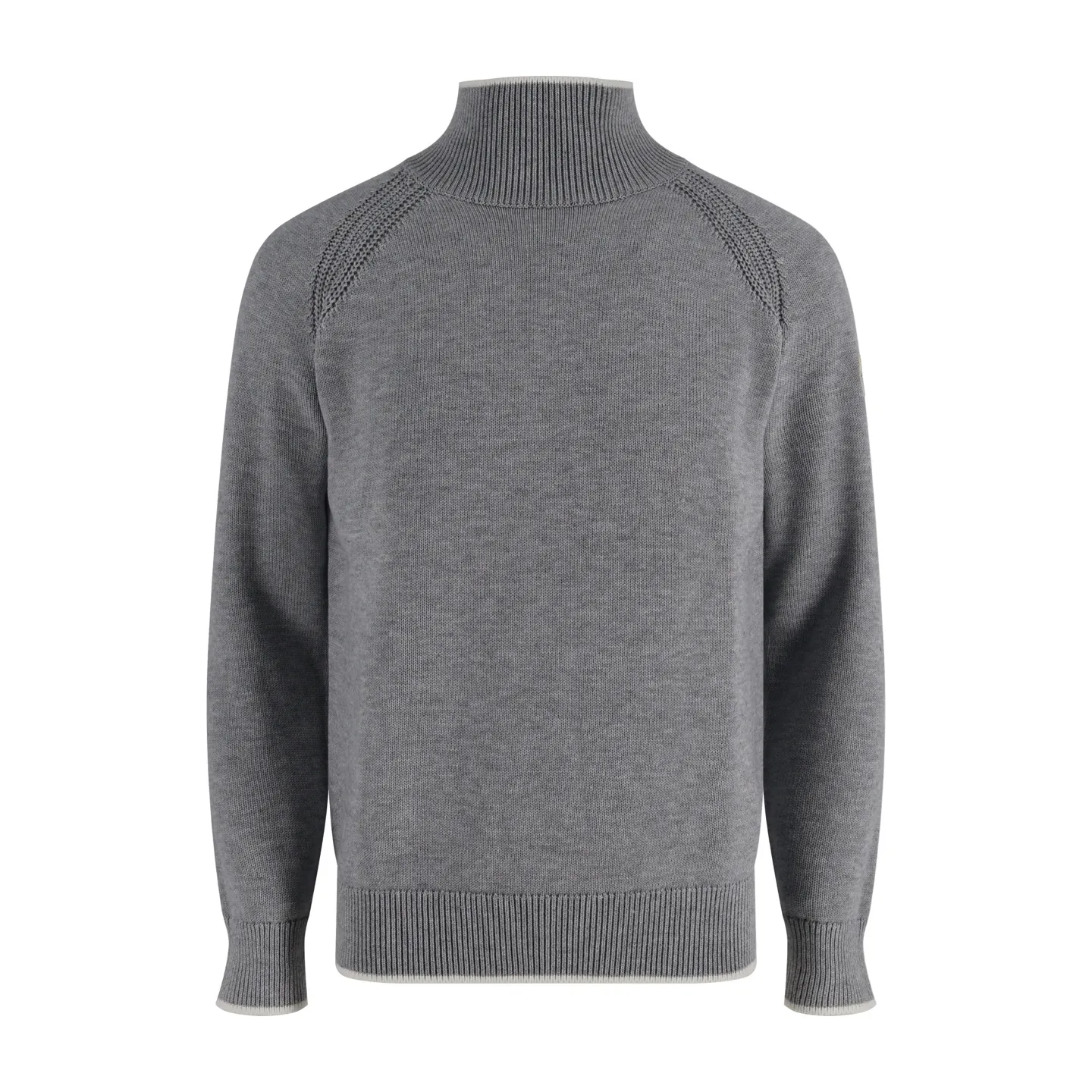 P470 Moncler logo turtleneck long-sleeved sweater (grey) The original version was purchased and developed in 4264 and weighs about 800 grams. This sweater adopts high-neck knitting technology, and the neck texture is tight and elastic, which is both warm and stylish. In terms of detailed craftsmanship, hollow knitting splicing technology is used on the shoulders, with fine texture and distinct layers, which enhances the design sense of the body; the contrasting rib technology on the cuffs and hem forms a soft contrast with the main color, improving the overall sophistication; the brand logo on the left arm uses three-dimensional embroidery technology, with precise stitching, highlighting the brand recognition. Made of high-quality knitted fabrics and made with fine weaving technology, it is skin-friendly, comfortable and has a crisp silhouette. From the warm design of the collar to the details of the embroidery, every craftsmanship reflects the brand's dual pursuit of quality and fashion. It is an autumn and winter item that combines practicality and design. Purchase the original version for development, order the color and dye it, and feel free to compare it with any version on the market. Size:S-M-L