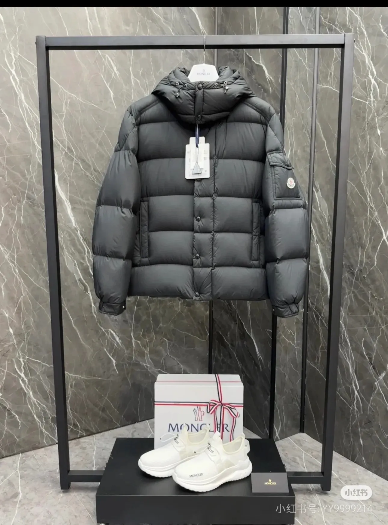 P840 Moncler. Matte short black size 12345