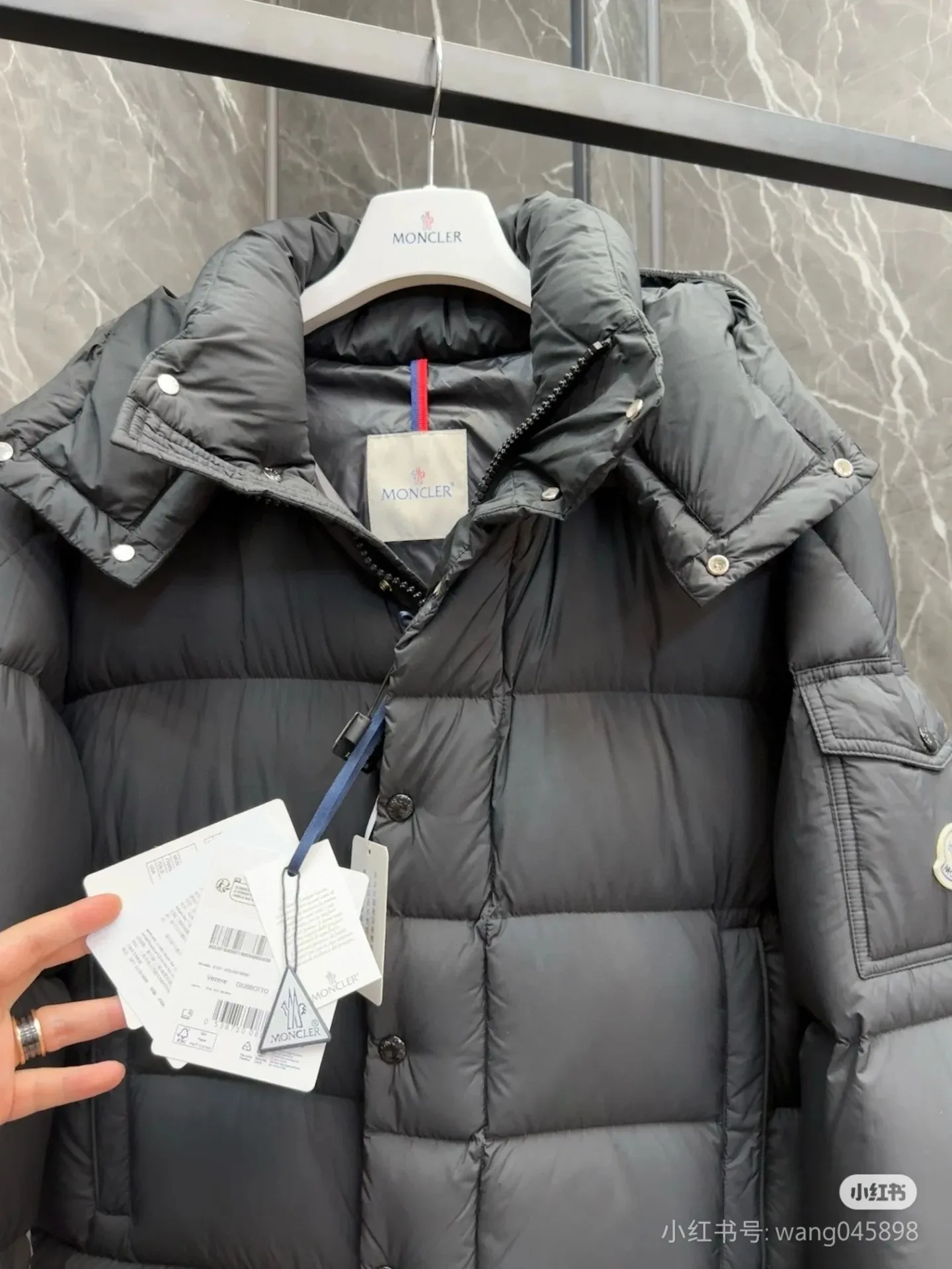 P840 Moncler. Matte short black size 12345