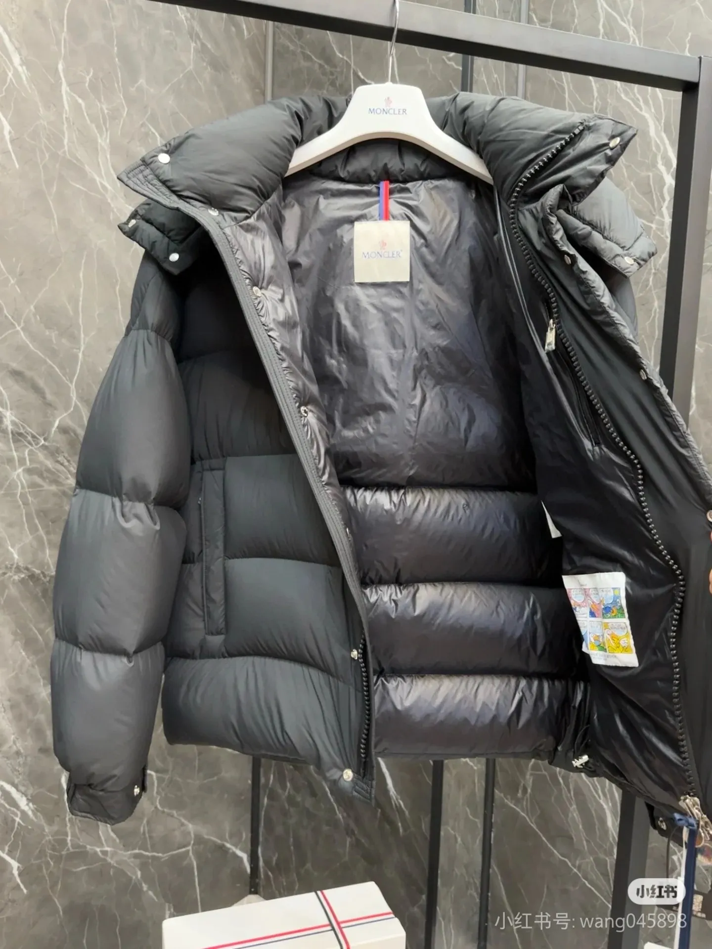P840 Moncler. Matte short black size 12345
