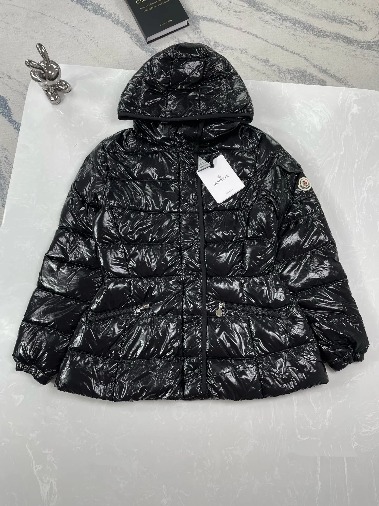 P970 (high version) Moncler-Mask-Ladies Short Hooded Waist Down Jacket Size:0 1 2 3