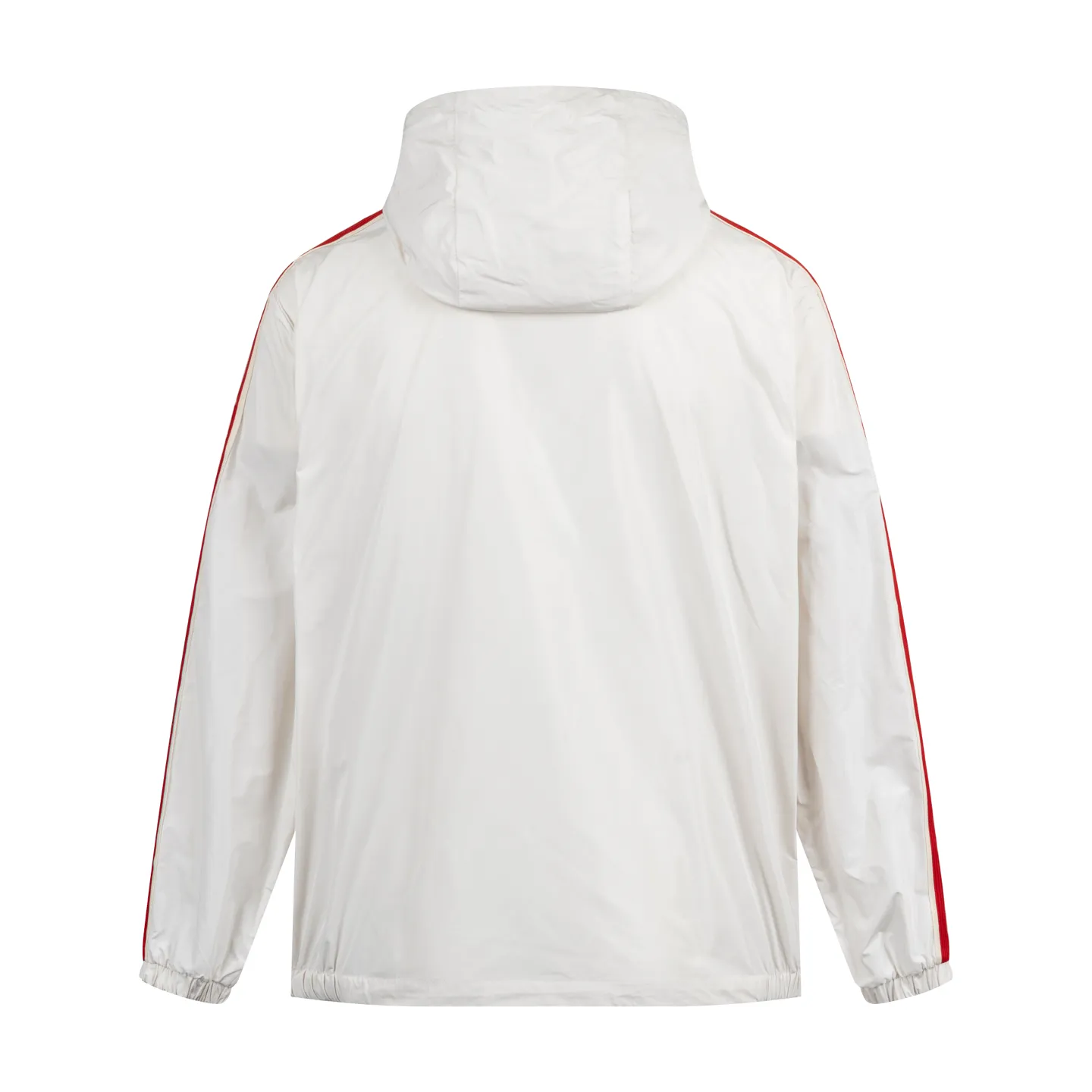 P550 Exclusive supply] Moncler Webbing Armband Lightweight Jacket (off-white) The fabric is made of 100% polyester fiber to create a tough protective outer layer. It is known for its excellent tear resistance and wear resistance. It can quickly return to flatness during wearing and maintain the crisp and stylish appearance of the clothing for a long time. At the same time, it is not easy to deform after being washed for a long time. Decorative edging in two different colors has been added to the center section of the sleeves. This design element not only adds visual highlights to the clothing, making it more fashionable and unique, the webbing is precisely positioned along the specified contours from the cuffs to the seam of the collar to ensure symmetry and overall smoothness. Before actual sewing, use very fine basting stitches for pre-fixing. This step is crucial to prevent the webbing from slipping, twisting, or wrinkling during sewing and ensuring that the final stitch is straight and perfect. Size:1/2/3/4