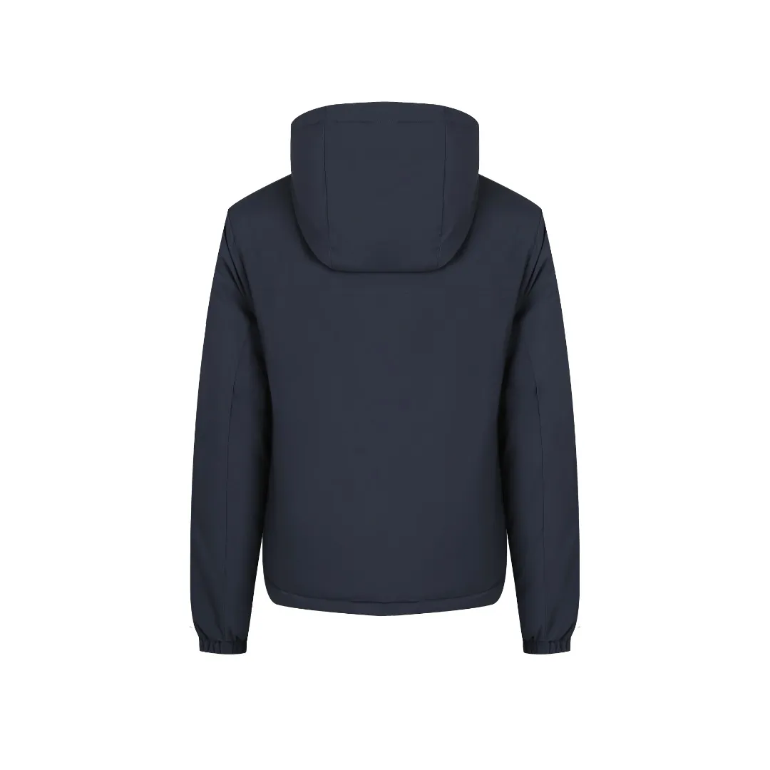 P860 MONCLER hooded jacket-style down jacket is made of 100% polyester fiber. After microfiberization treatment, the individual fibers become extremely fine, which greatly increases the fiber surface area, making the fabric soft and smooth, and the touch is close to natural fibers. The high-density textile method makes the structure tight, thus giving it a certain degree of wrinkle resistance, windproof warmth and wear resistance.  Lining selection: High-density lining fabric made of ultra-fine denier, 0.08mm thickness to avoid increasing the overall weight and making it smooth to wear. The high-density woven structure forms a wind resistance layer to protect the thermal efficiency of the thermal layer from loss. It can also withstand the expansion pressure of down and prevent deformation and damage after long-term use.  High-quality filling: 90 white duck down is selected, with a weight of 200g, ensuring excellent thermal insulation performance. After strict screening and treatment, the velvet is not easy to be drilled, ensuring durability. Details: The leather flap pocket on the chest is matched with a pebbled leather flap + matte metal buckle. It is low-key and exudes nobility. The hidden adjustment rope gives a sense of sophistication when you raise your hand. The "ID card" is directly embedded on the black satin inner patch pocket! Silver snaps + red, white and blue webbing, low-key yet exuding a sense of luxury, both visually and tactilely smooth.  Accessories: one-to-one customized buttons, one-to-one customized hem drawstring buckle, one-to-one customized phoenix eyes, one-to-one customized zipper pendant SIZE: 1 2 3 4