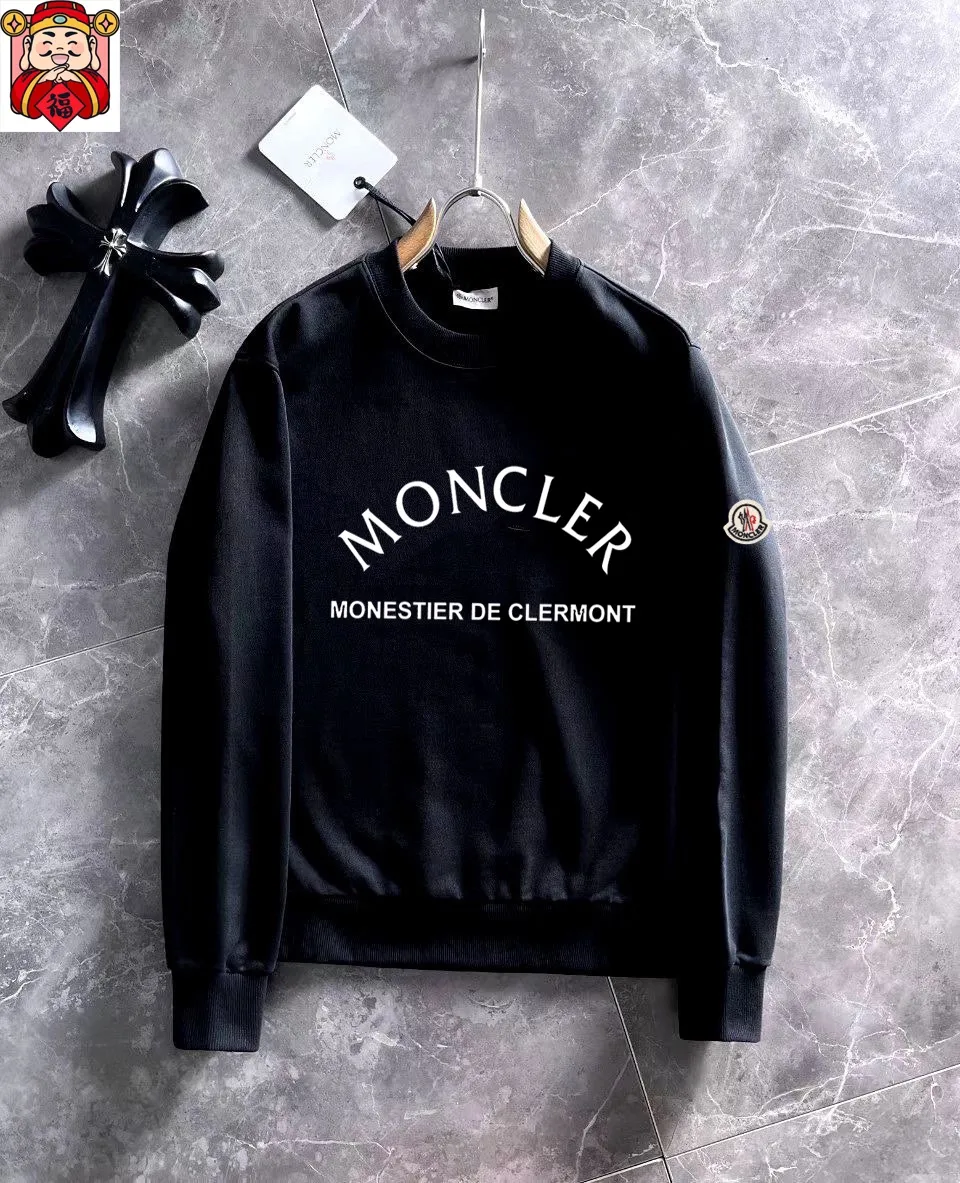 P200 💰 Brand [MONCLER] (good news for fat people) 2025ss spring latest long-sleeved round-neck sweatshirt, on sale simultaneously on the official website. Refreshing and breathable. Made of top Tencel Roman. Comfortable and soft. 3D stereoscopic clarity. Super fashion sense. Great gift for your own use. Size: M-5XL (can wear up to 220 pounds)