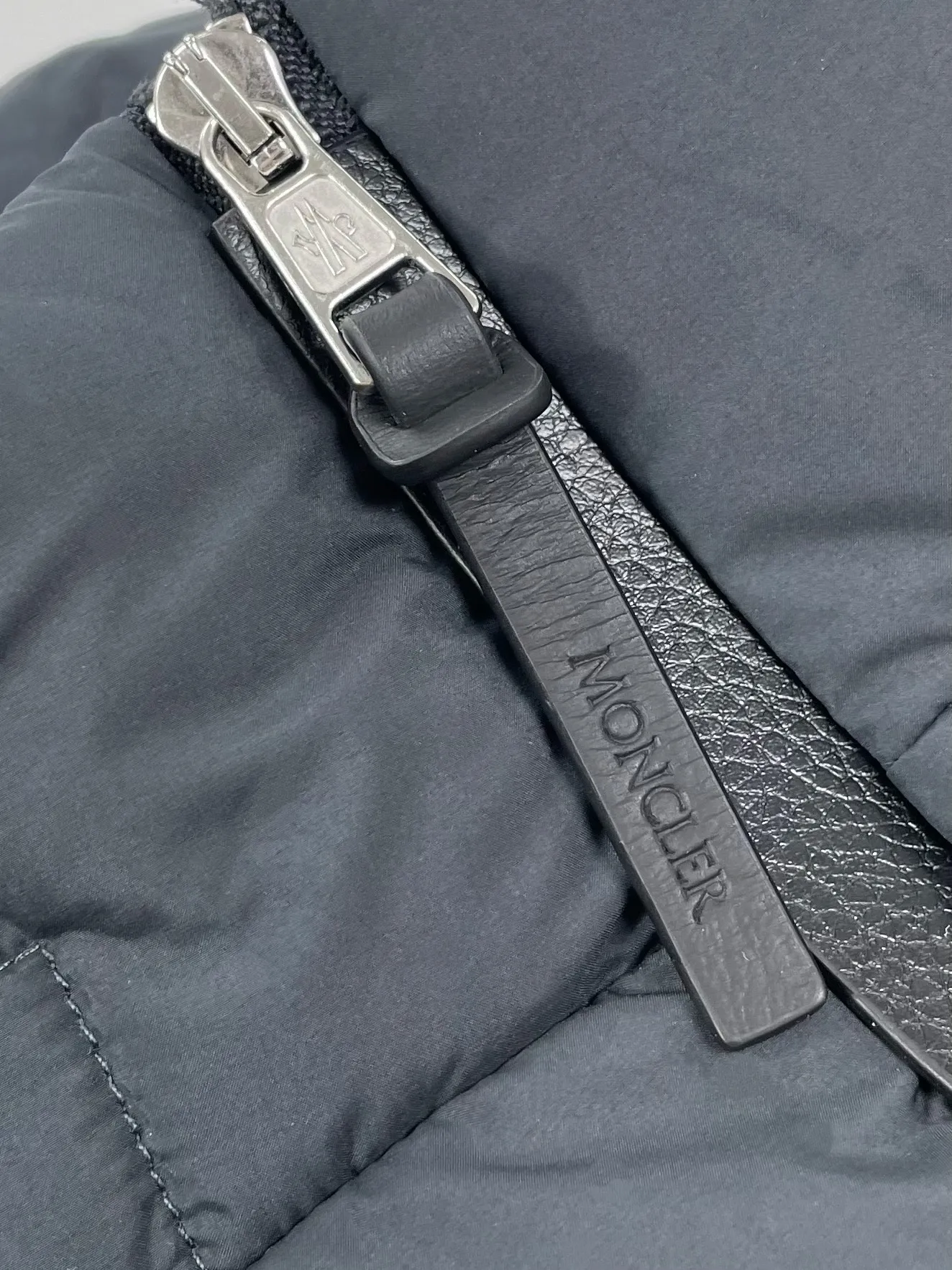 P970 (high version) Moncler-MONCLER leather logo zipper down jacket Size:1 2 3 4 5