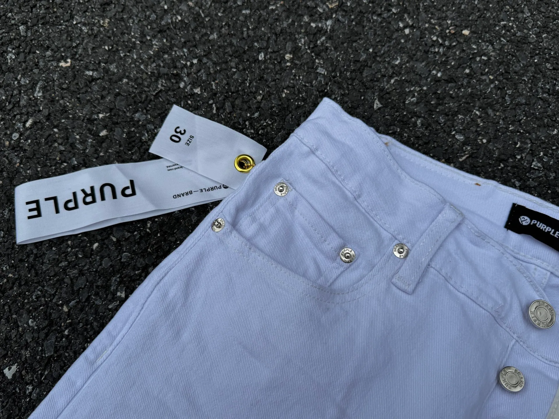 🅿️230 PU3-3 white (the back pocket label will not be returned or exchanged once it is removed) Top foreign trade order Purple Brand hole-splashed paint stretch skinny jeans, same style for men and women. Accessories: complete accessories, all in original packaging, two tags and two labels on the back pocket, distinguishing the low-end version on the outside, hardware and buckles are aligned, authentic and original with logo, aluminum alloy buckle, genuine printing inside the jeans pocket, every detail is outstanding for any version on the market Fabric: Genuine pattern-making and authentic custom-made imported fabrics using unique washing and dyeing methods, and individually hand-painted - hand-painted ripped micro-elastic jeans Size: 28 30 32 34 36