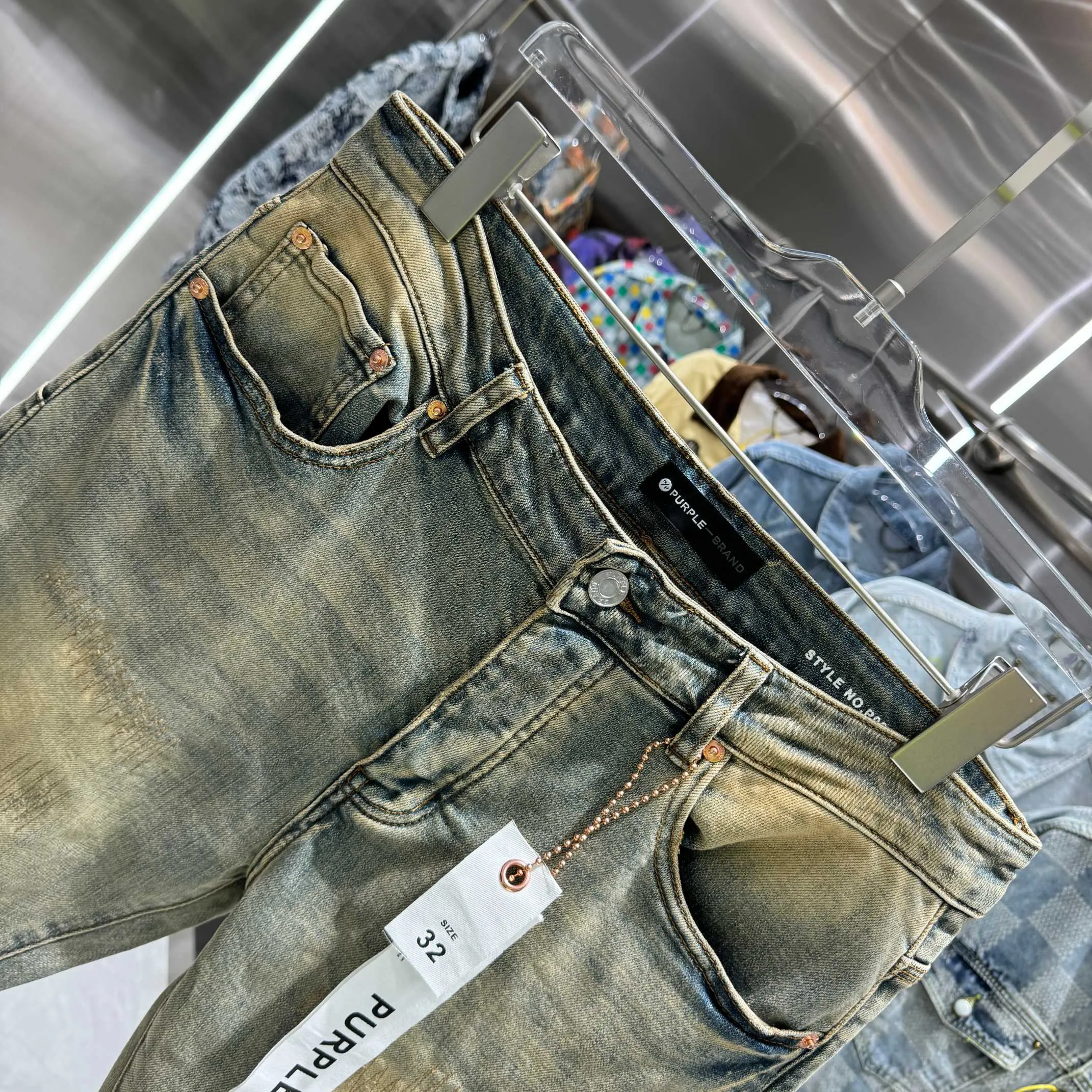 🅿️310 Purple Brand ripped street fashion style slim fit stretch jeans picture color code number 30 32 34 36 38
