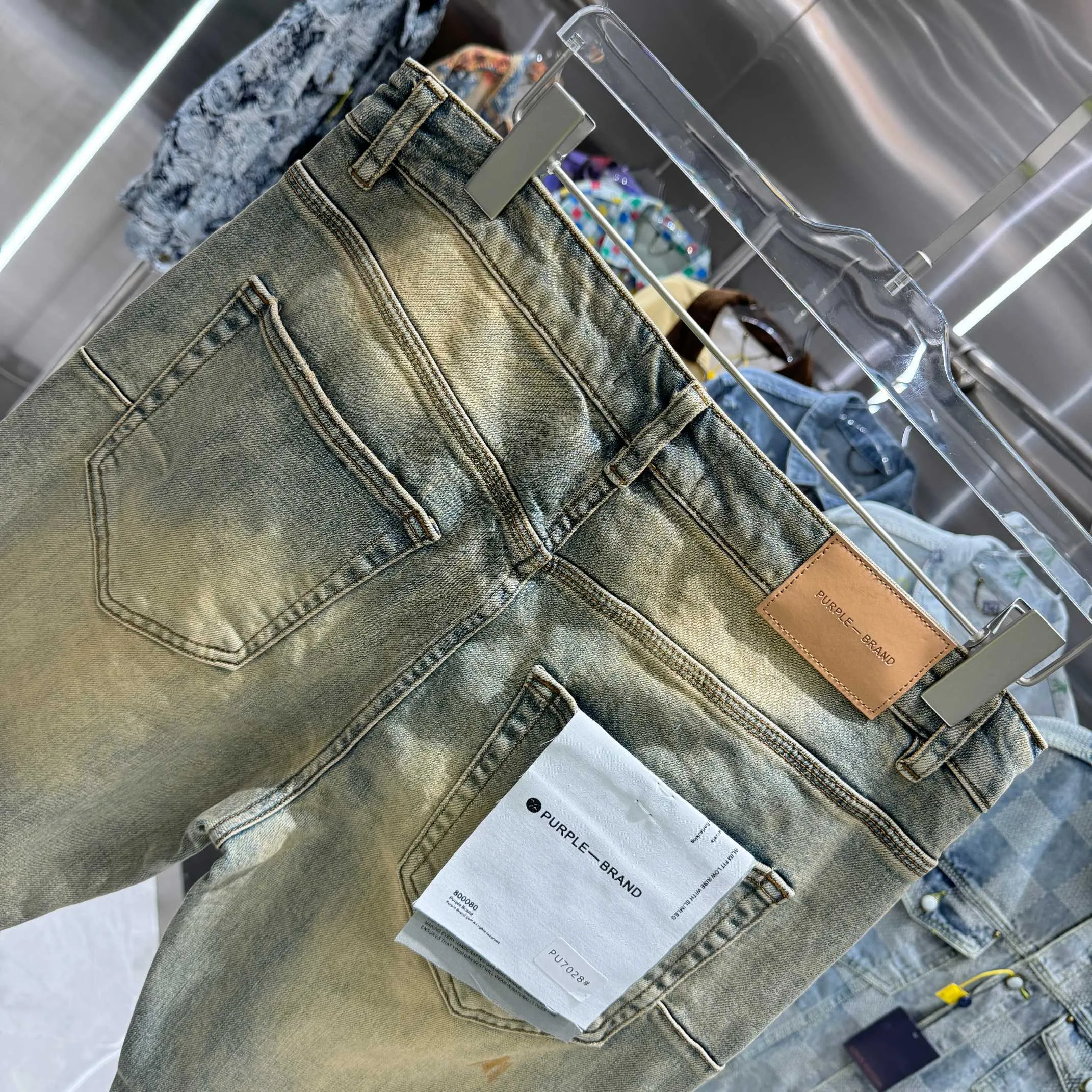 🅿️310 Purple Brand ripped street fashion style slim fit stretch jeans picture color code number 30 32 34 36 38